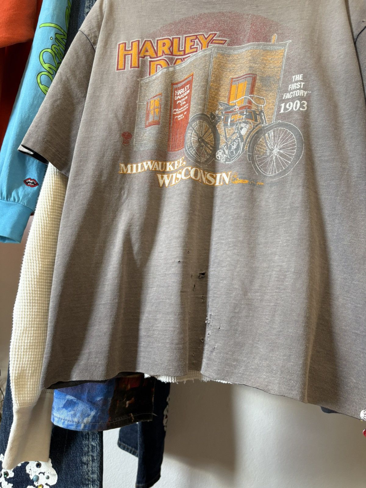 Harley Davidson 80’s Harley-Davidson crazy Sun faded Size US XL / EU 56 / 4 - 5 Thumbnail