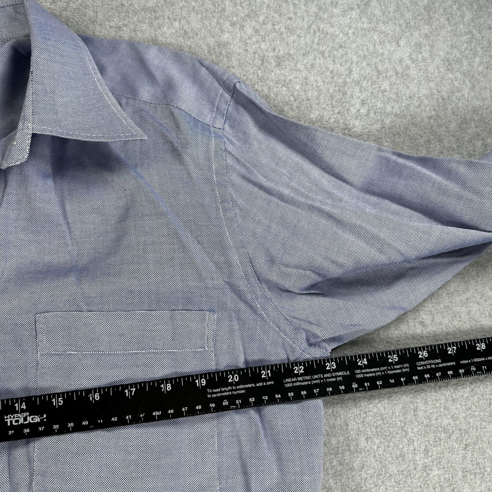 Ermenegildo Zegna Ermenegildo Zegna Dress Shirt Mens 42/16.5 Blue Check Point Collar Long Sleeve Size 46R - 6 Thumbnail