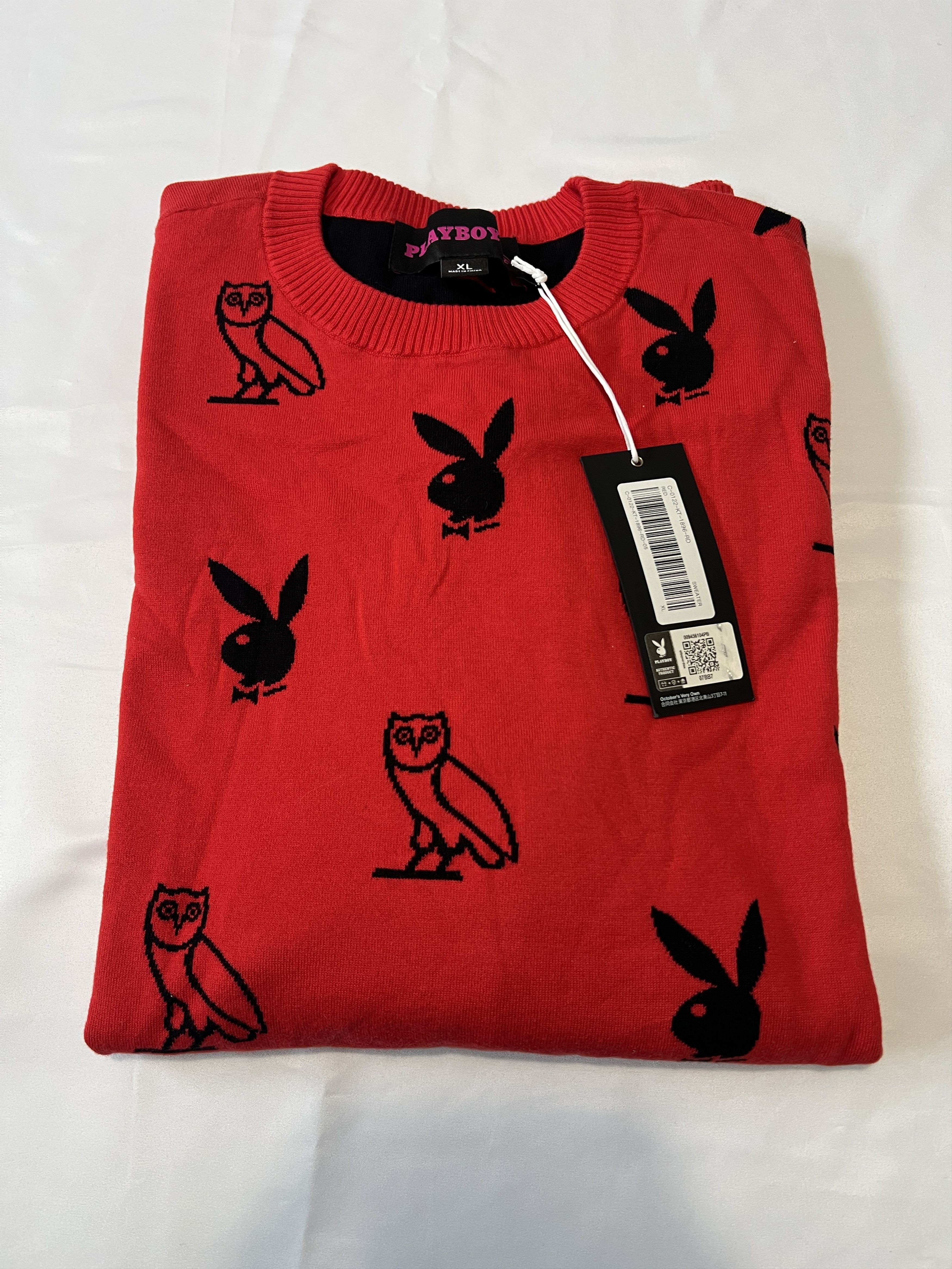 October's Very Own × Playboy OVO X Playboy Intarsia Monogram Owl Sweater Size US XL / EU 56 / 4 - 2 Thumbnail