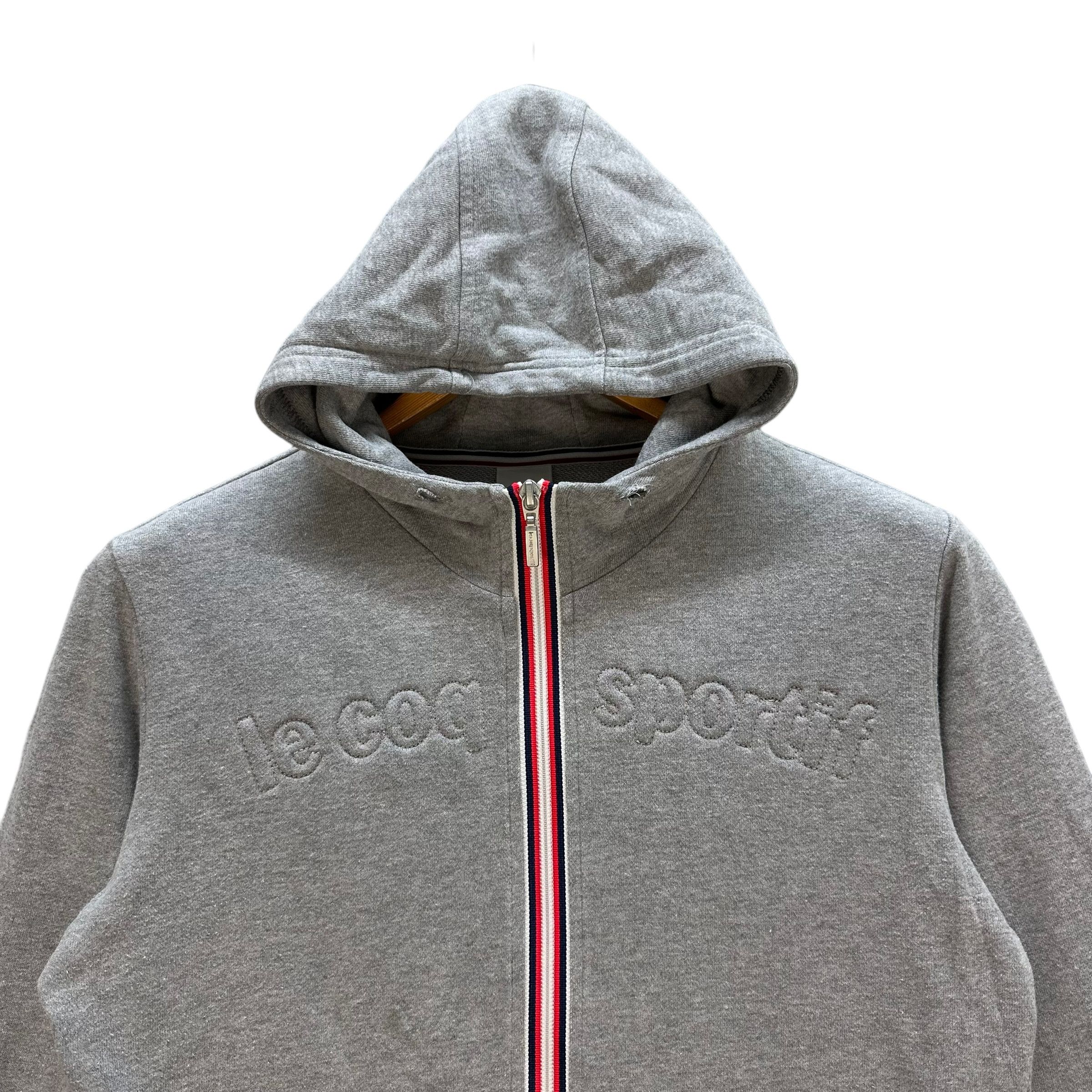 Le Coq Sportif LE COQ SPORTIF Big Logo Zipper Hoodie Sweatshirt #A5-0129 Size L / US 10 / IT 46 - 2 Thumbnail