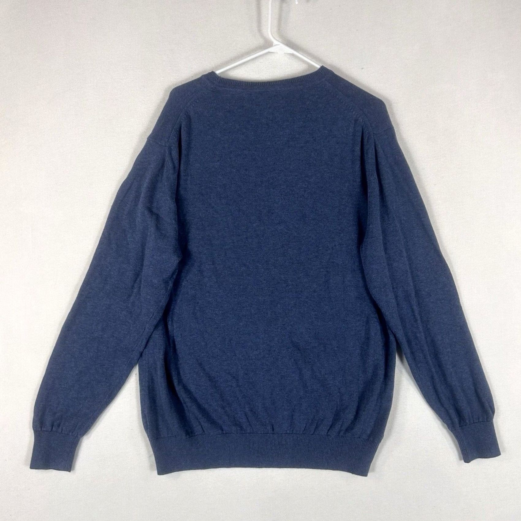 Vintage Southern Pines Mens XL Blue Long Sleeve Crew Neck Golf Sweater Pullover Casual Knit Cotton Size US XL / EU 56 / 4 - 7 Thumbnail