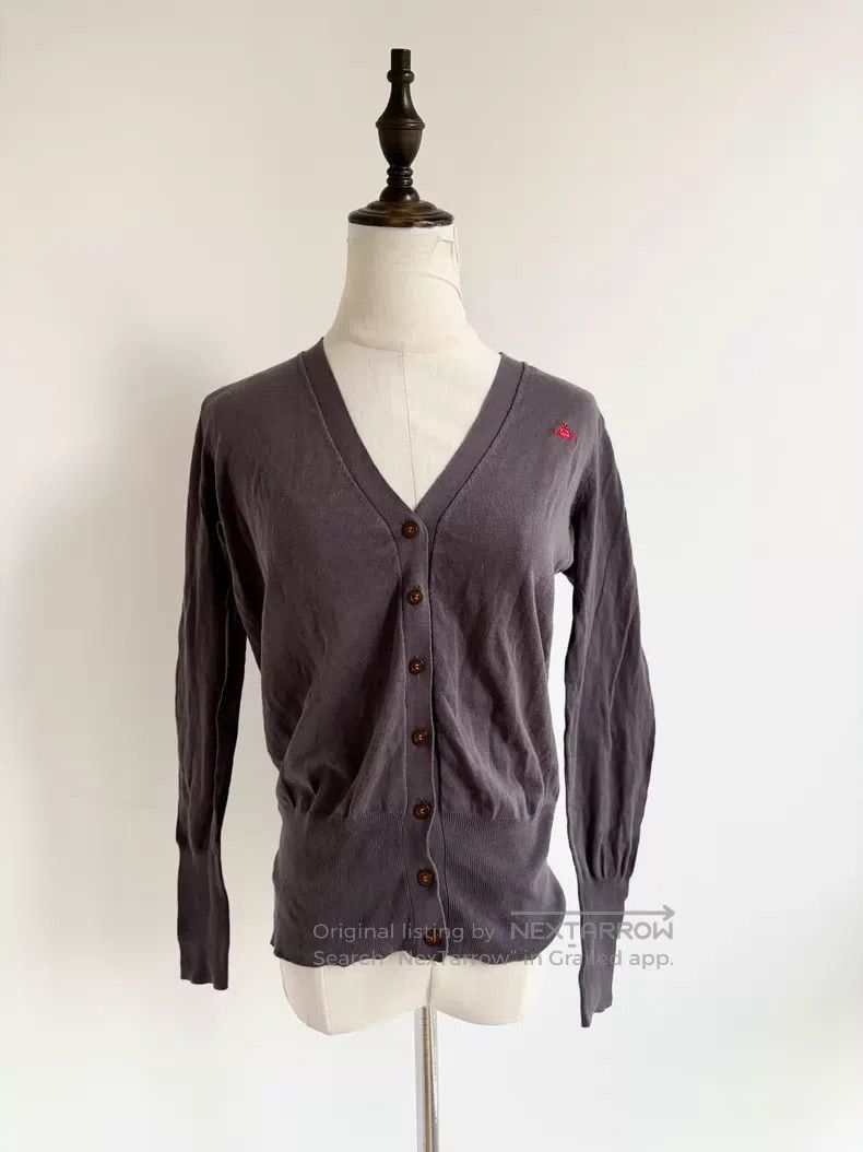Vivienne Westwood Vivienne Westwood Grayish purple V-neck knitted cardigan Size S / US 4 / IT 40 - 1 Thumbnail