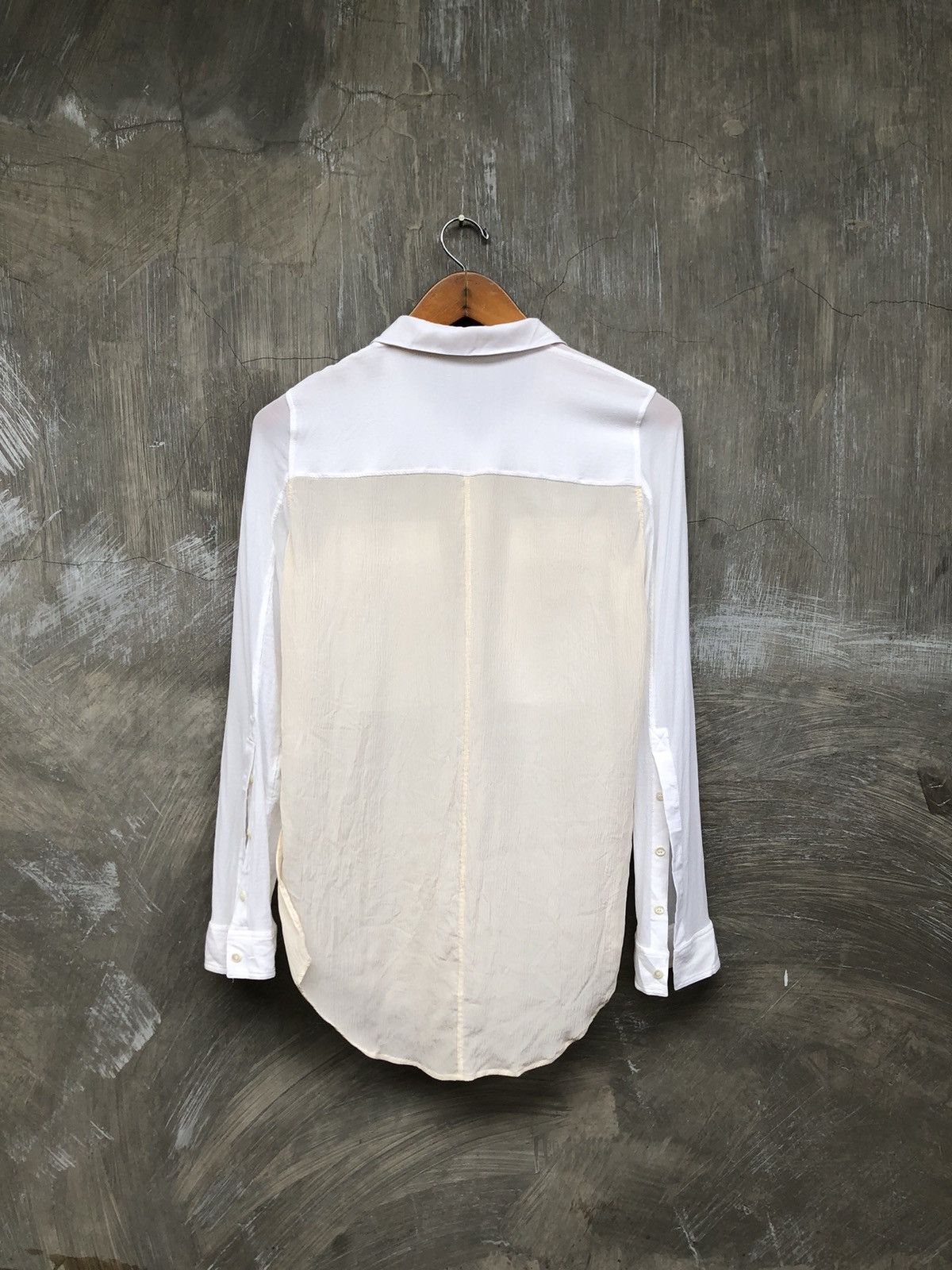 Helmut Lang Helmut Lang Broken White Button Up Shirt Size S / US 4 / IT 40 - 7 Thumbnail