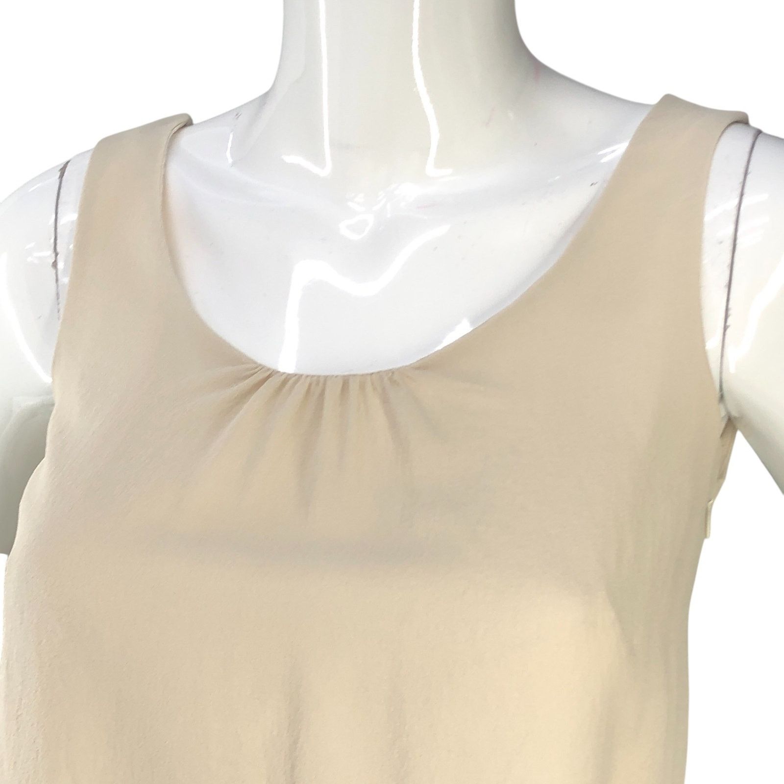 Akris Akris Sz 4 Top Silk Crepe Shell Tank Fully Lined Beige $795 Size S / US 4 / IT 40 - 2 Thumbnail