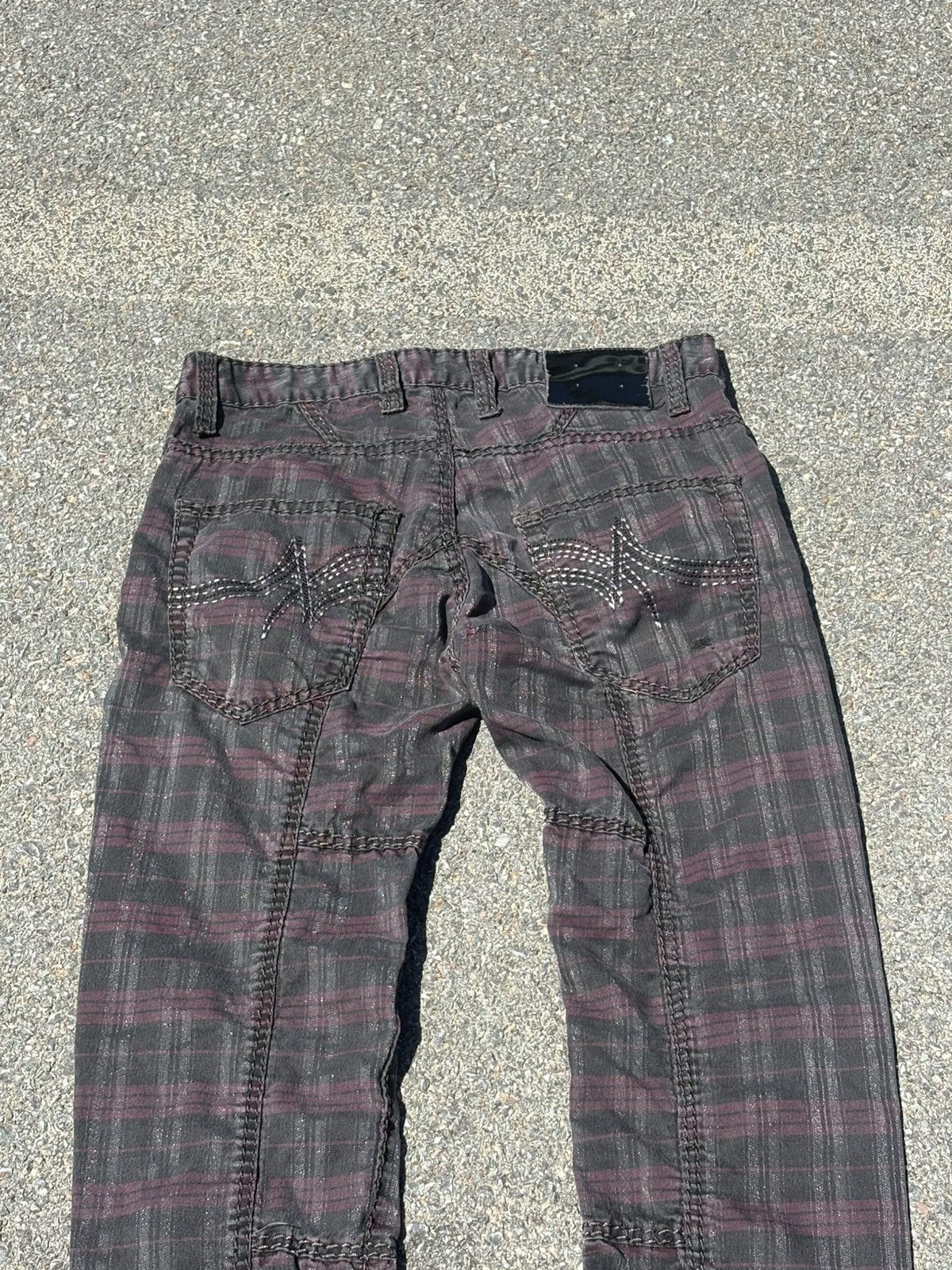 KMRii K&M Jeans Kosmo Lupo plaid flared embroidered pants Size US 30 / EU 46 - 5 Thumbnail
