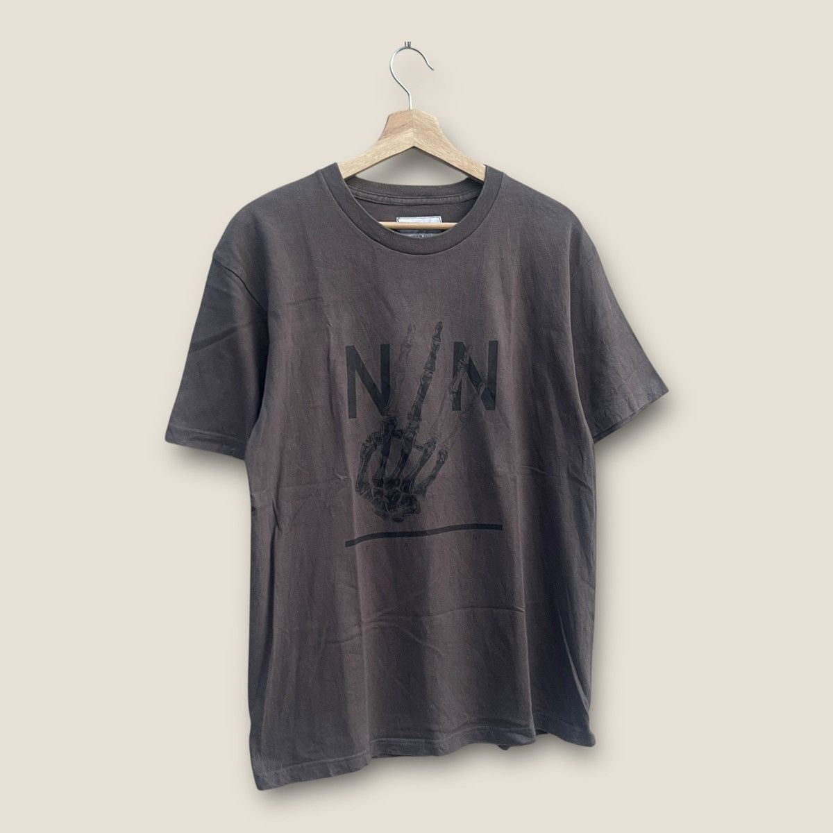 Number (N)ine Number Nine PAIN FUCK Skeleton Faded Gray Tees Size US M / EU 48-50 / 2 - 2 Thumbnail