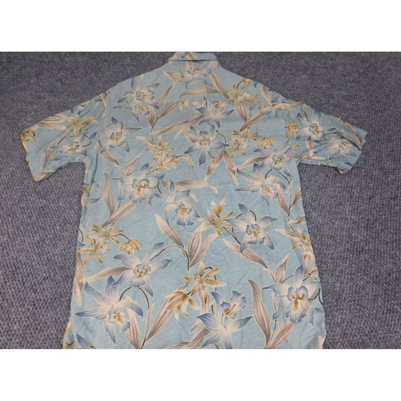 Croft & Barrow Croft & Barrow Mens Shirt Medium Green Floral Button-Down Rayon Hawaiian Short Sleeve Regular Collar Size US M / EU 48-50 / 2 - 6 Thumbnail