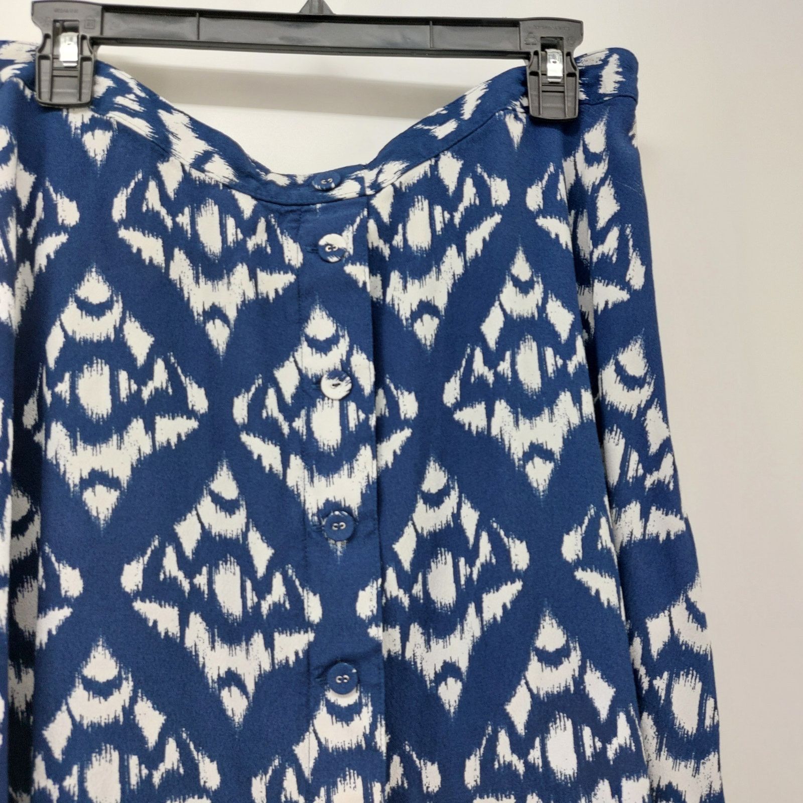 Other Talbots Ikat Midi Skirt Blue Button Front Casual Sz 16 Size 38" / US 16 / IT 52 - 7 Thumbnail