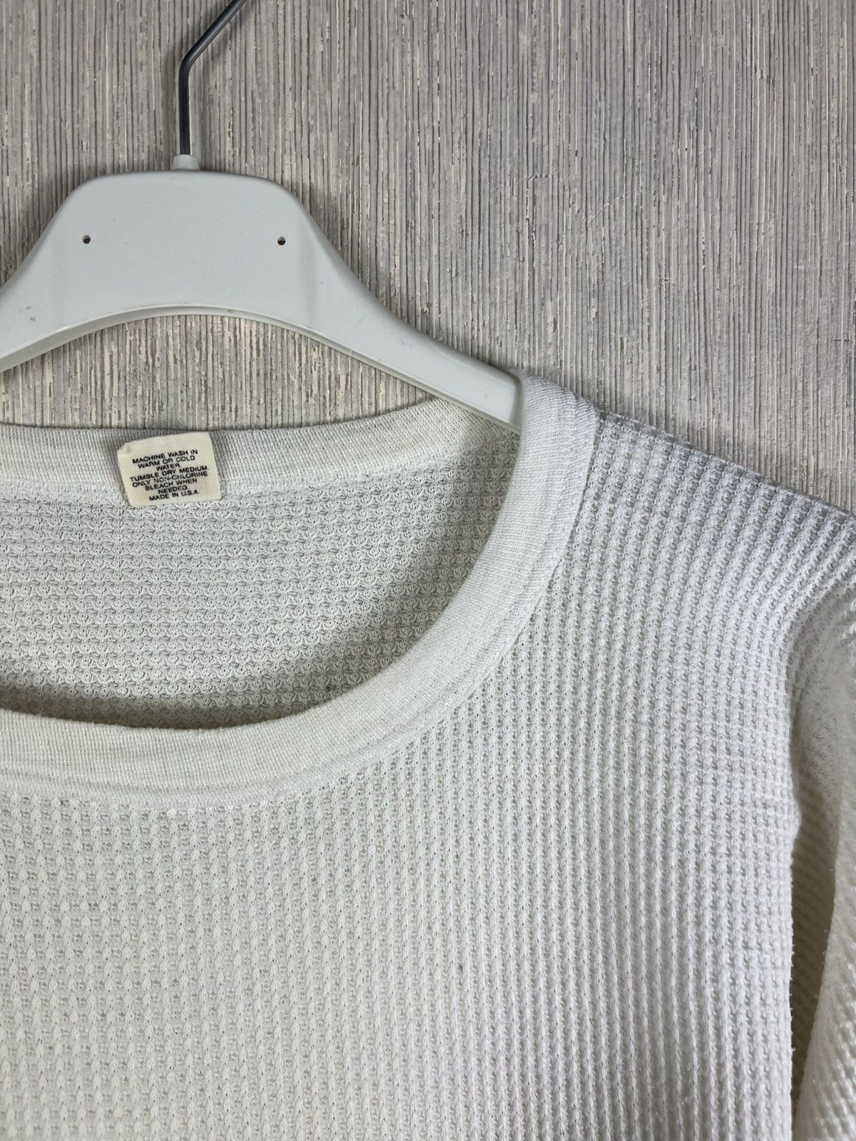 Vintage 70s Hanes waffle long sleeve thermal t-shirt retro