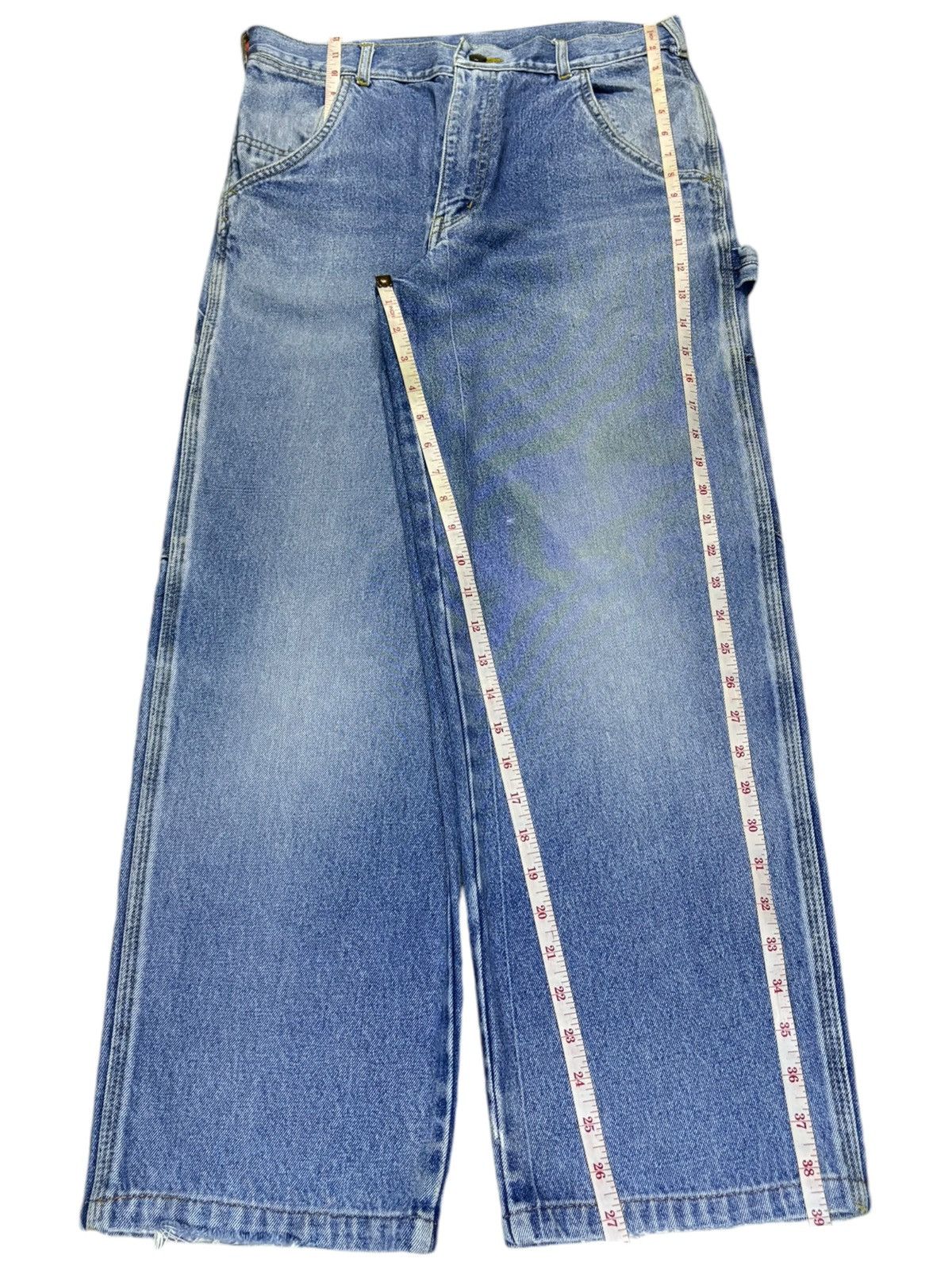Japanese Brand × Vintage Vintage Japanese Brand Faded Cargo Carpenter Loose Jeans Size US 31 - 12 Thumbnail