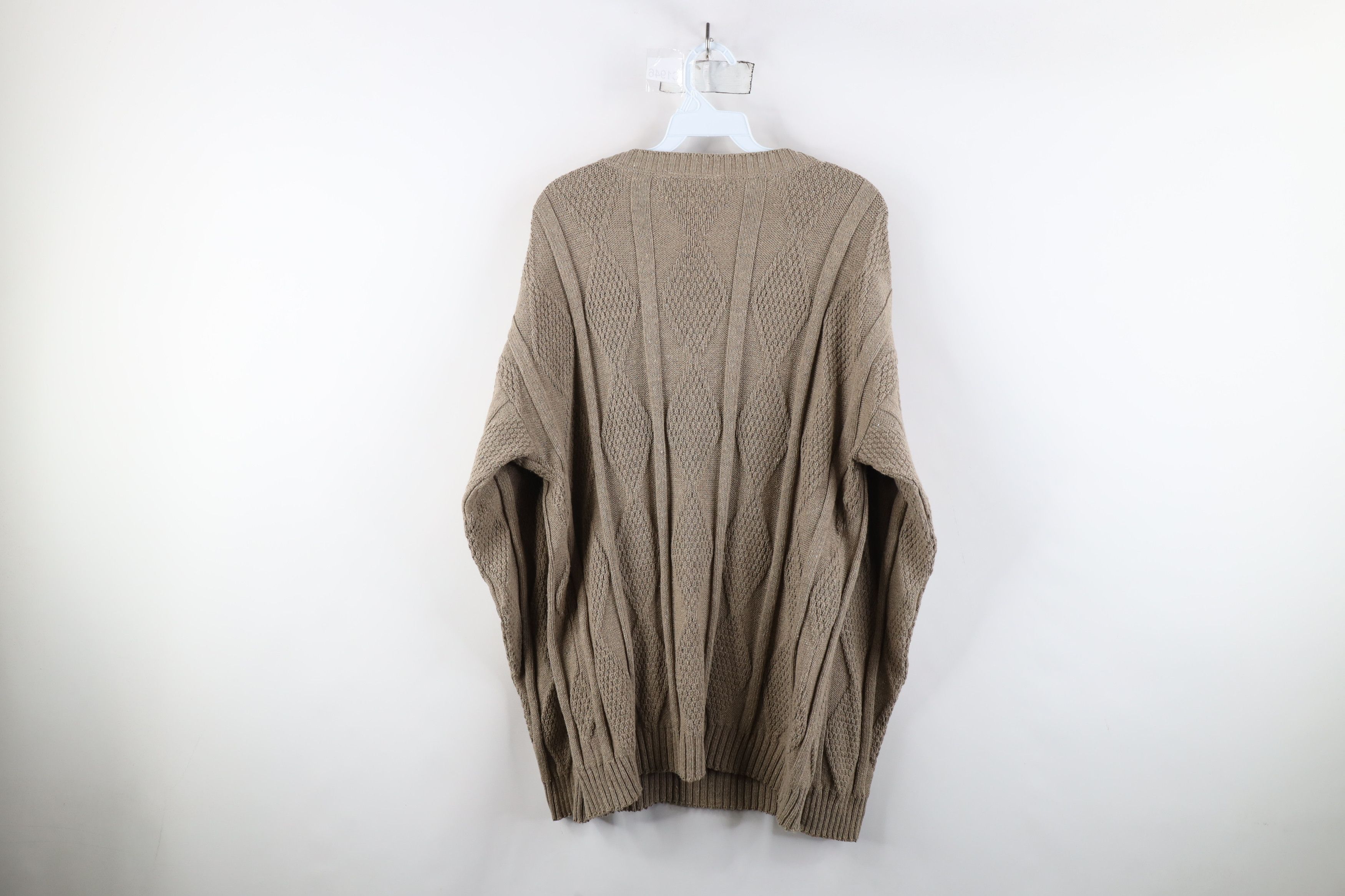 Vintage Vintage 90s Streetwear Argyle Diamond Ribbed Knit Sweater Size US M / EU 48-50 / 2 - 7 Thumbnail