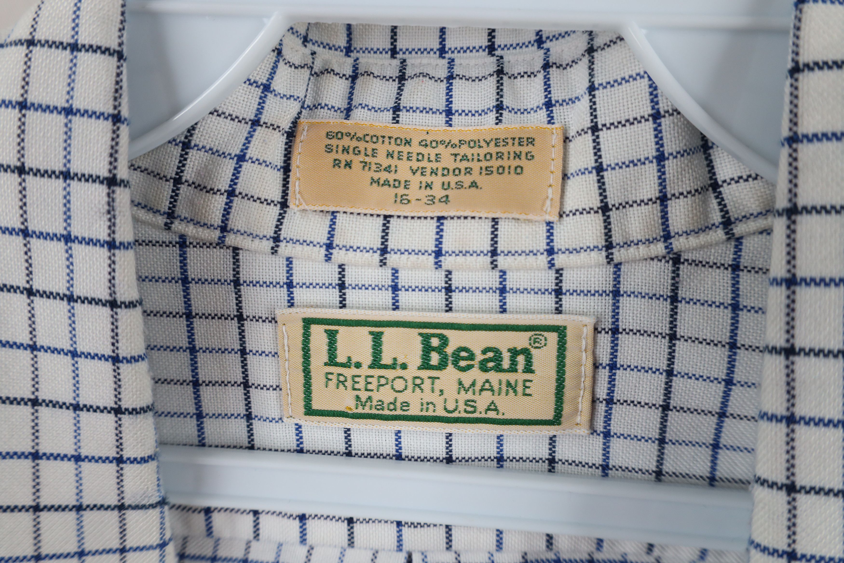 L.L. Bean × Vintage Vintage 90s LL Bean Tailoring Button Down Shirt Plaid USA Size US M / EU 48-50 / 2 - 7 Thumbnail