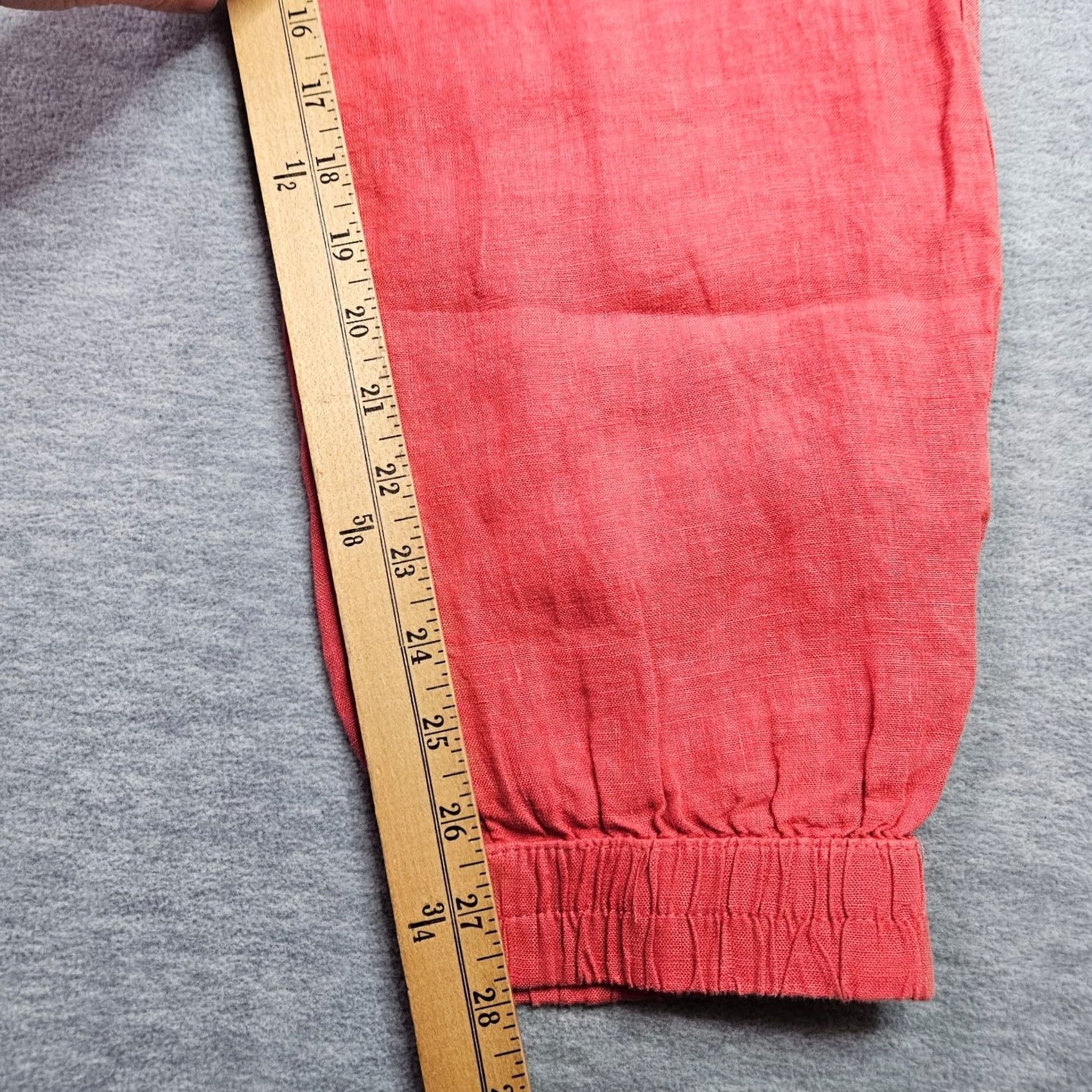 Nicole Miller Nicole Miller Womens XL Coral Linen Cargo Jogger Pants Drawstring Waist Cargo Linen Pants Womens XL Coral Orange 100% Linen Casual Pants Womens XL Size 40" / US 18 - 5 Thumbnail