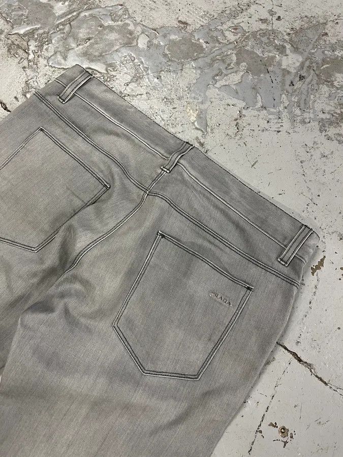 Prada AW2008 Prada Grey Denim Tapered Fit Jeans Size US 33 - 9 Thumbnail