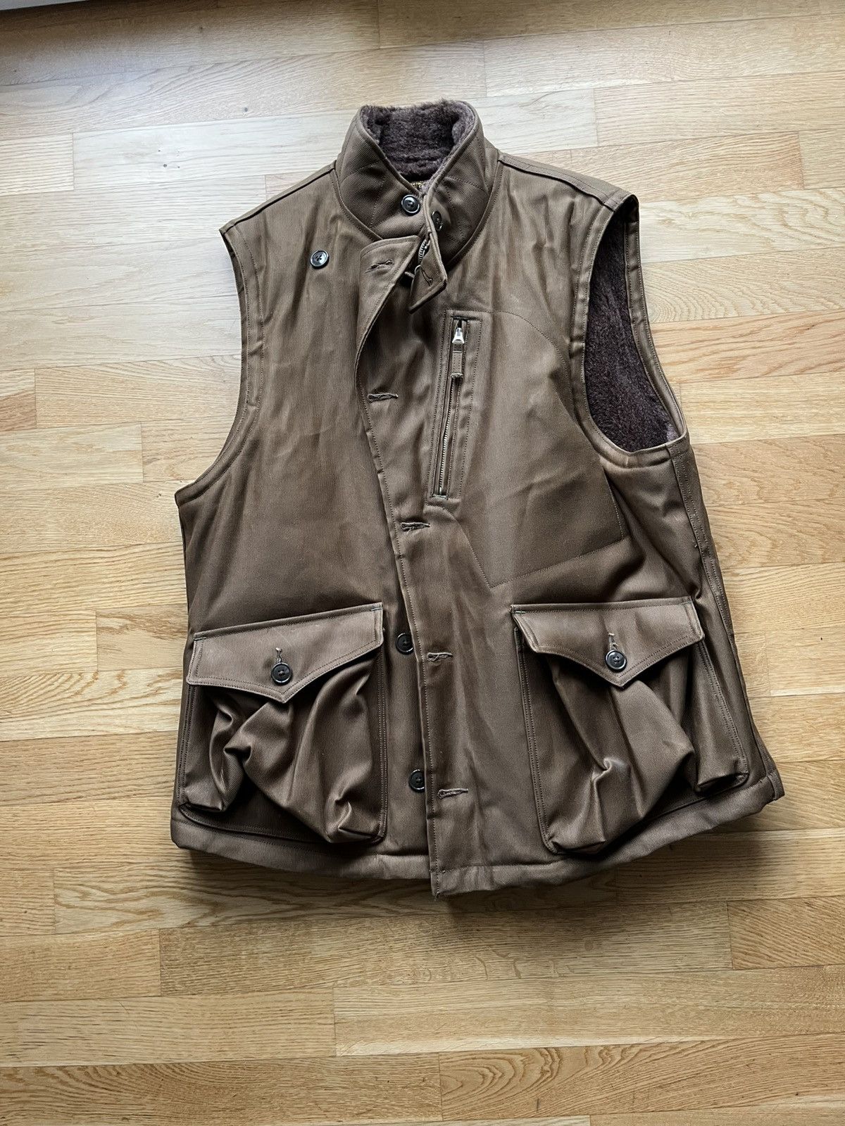Freewheelers Brown Sepia Aviator’s Vest Size US XL / EU 56 / 4 - 8 Thumbnail