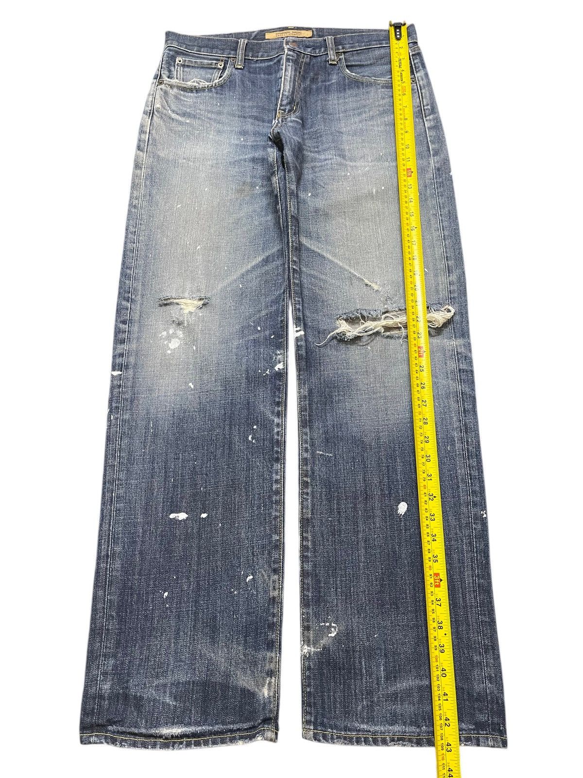 Uniqlo Vintage Japan Uniqlo Faded Wash Paint Splatter Distressed Size US 34 / EU 50 - 12 Thumbnail