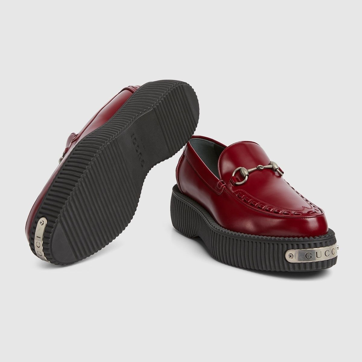 Gucci o1s1wg111025 Horsebit Creeper Loafer Shoes in Broduex Size US 7.5 / EU 40-41 - 6 Thumbnail