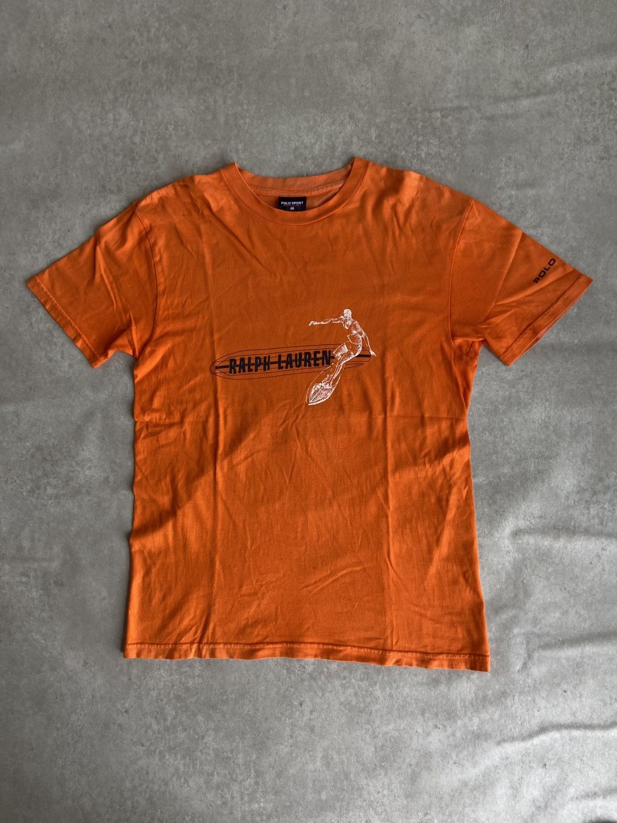 Polo Ralph Lauren × U.S. Polo Assn. × Vintage VTG Ralph Lauren Polo Sport Surf T Shirt Orange Size US M / EU 48-50 / 2 - 1 Thumbnail