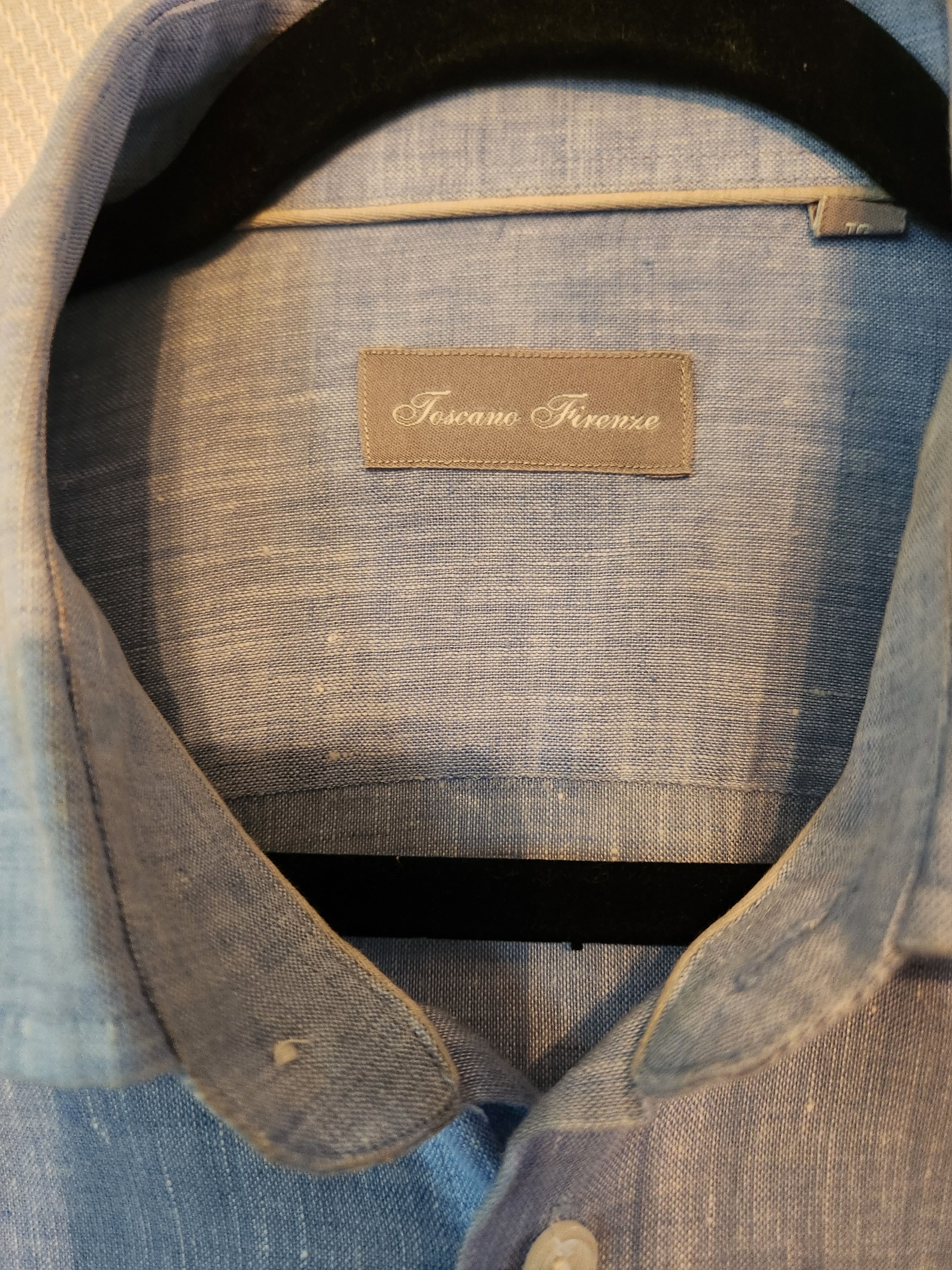 Other Tuscano Firenze 100% Linen Men's Button Front Shirt Size US XL / EU 56 / 4 - 3 Thumbnail