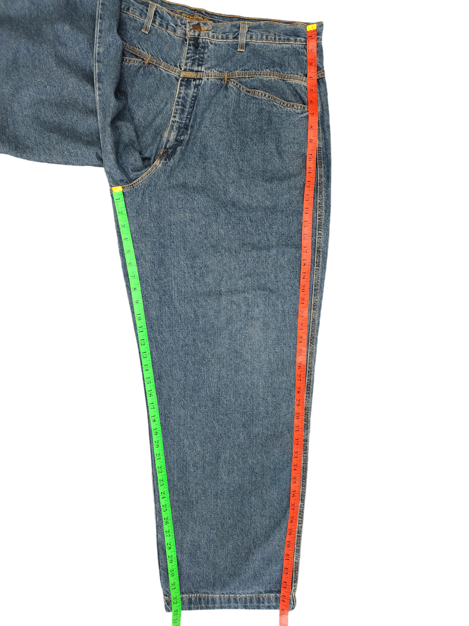Marithe + Francois Girbaud Baggy Jeans MFG Made In Usa Denim Wide Leg 90s Jnco Size US 38 / EU 54 - 9 Thumbnail