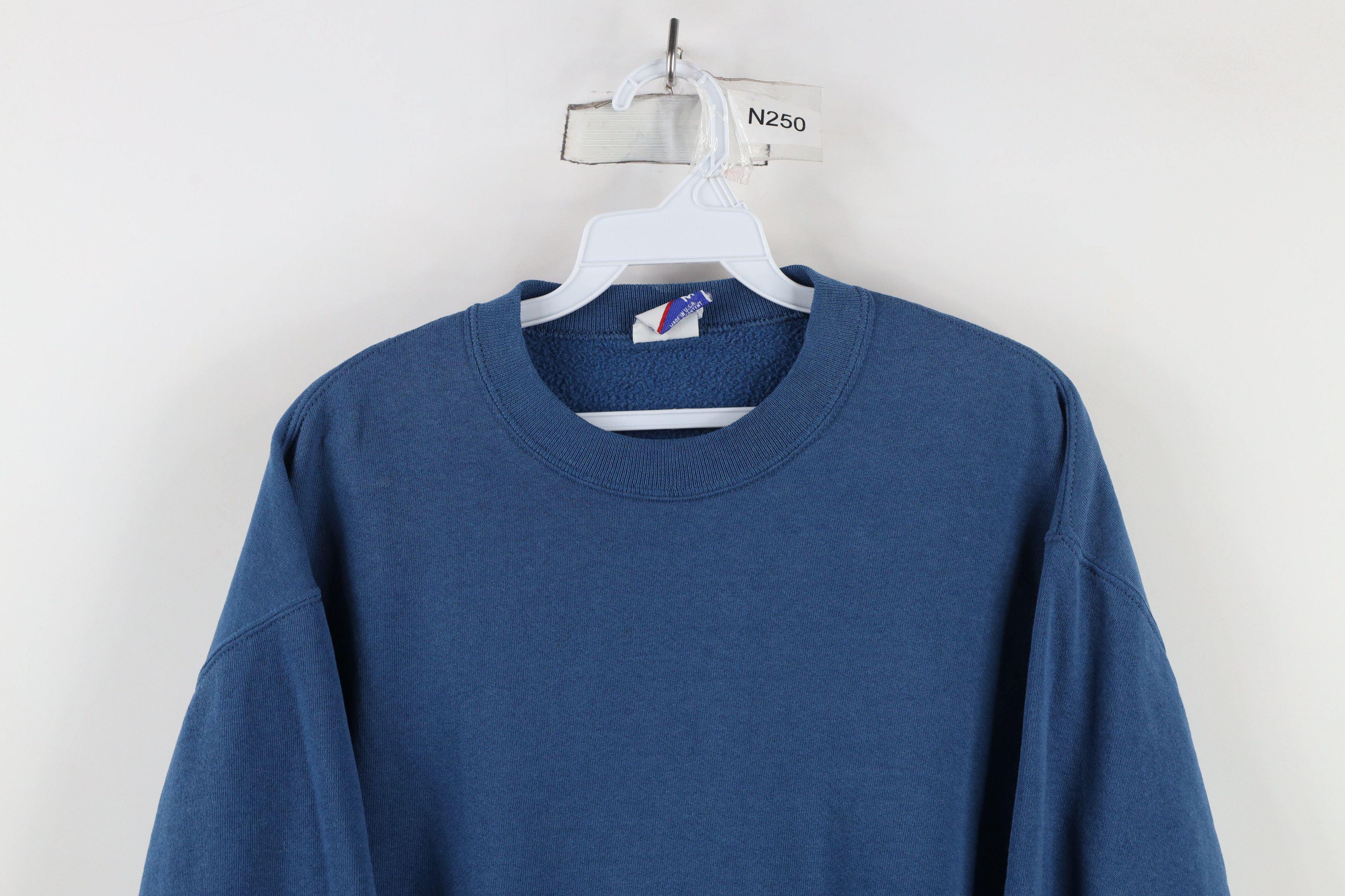 Vintage Vintage 90s Bike Blank Crewneck Sweatshirt Blue USA Size US M / EU 48-50 / 2 - 2 Thumbnail