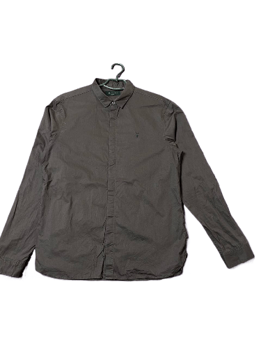 Allsaints Vintage Allsaints Embroidered Logo Button Up Shirt Size L Size US L / EU 52-54 / 3 - 1 Thumbnail