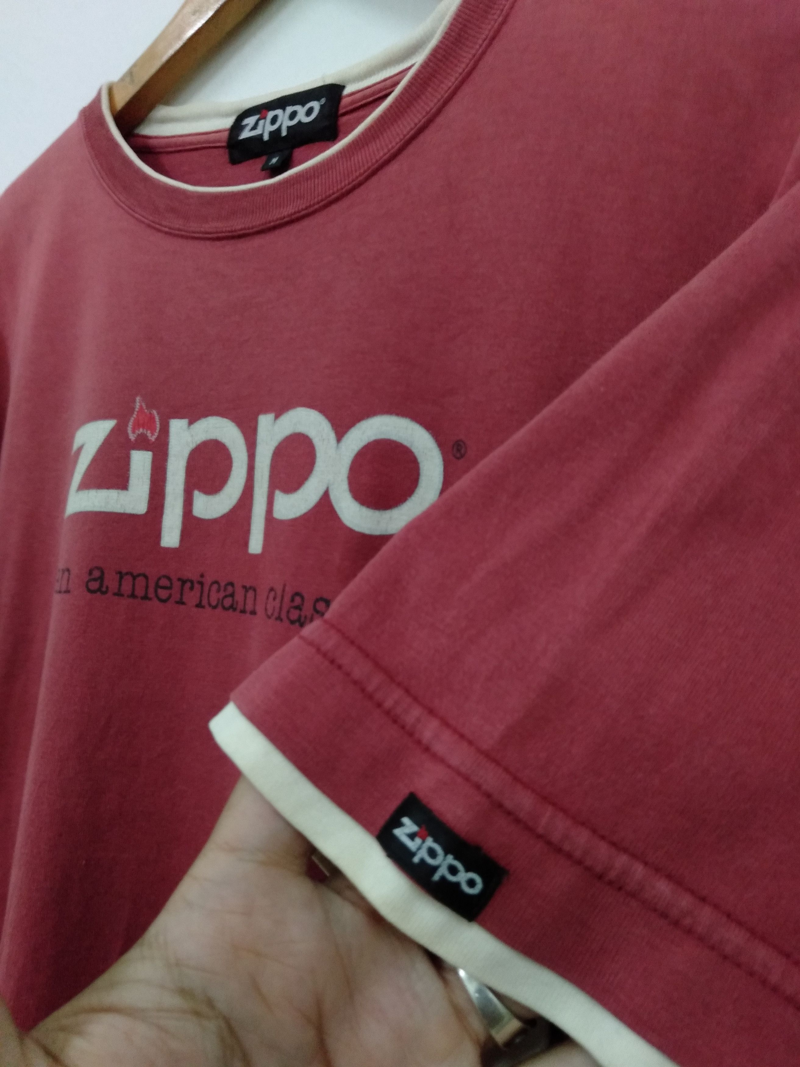 Vintage Vintage 90s Zippo Spell out logo promo t shirt rare Size US M / EU 48-50 / 2 - 4 Thumbnail