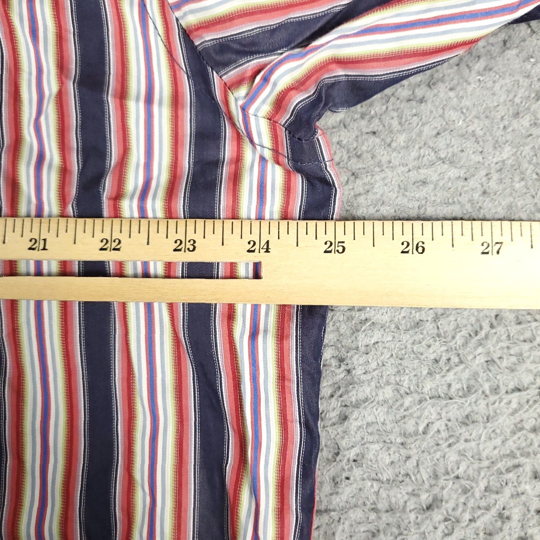 BUGATCHI Bugatchi Uomo Shirt Mens XL Red Striped Long Sleeve Button-Up Casual Size US XL / EU 56 / 4 - 5 Thumbnail