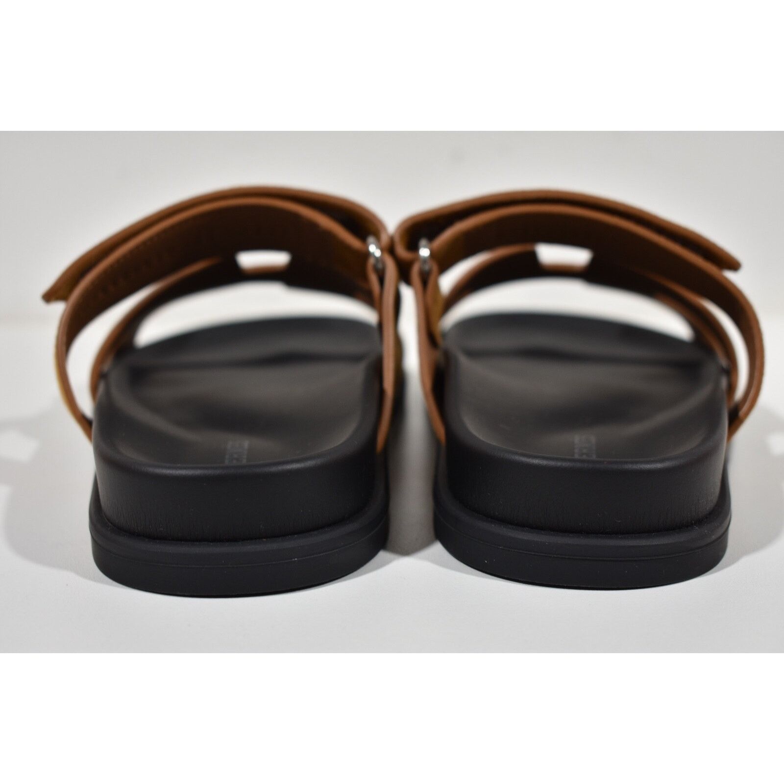 Hermes Hermes Chypre Sandal Black Naturel Gold Suede H Logo Size US 8 / IT 38 - 9 Thumbnail