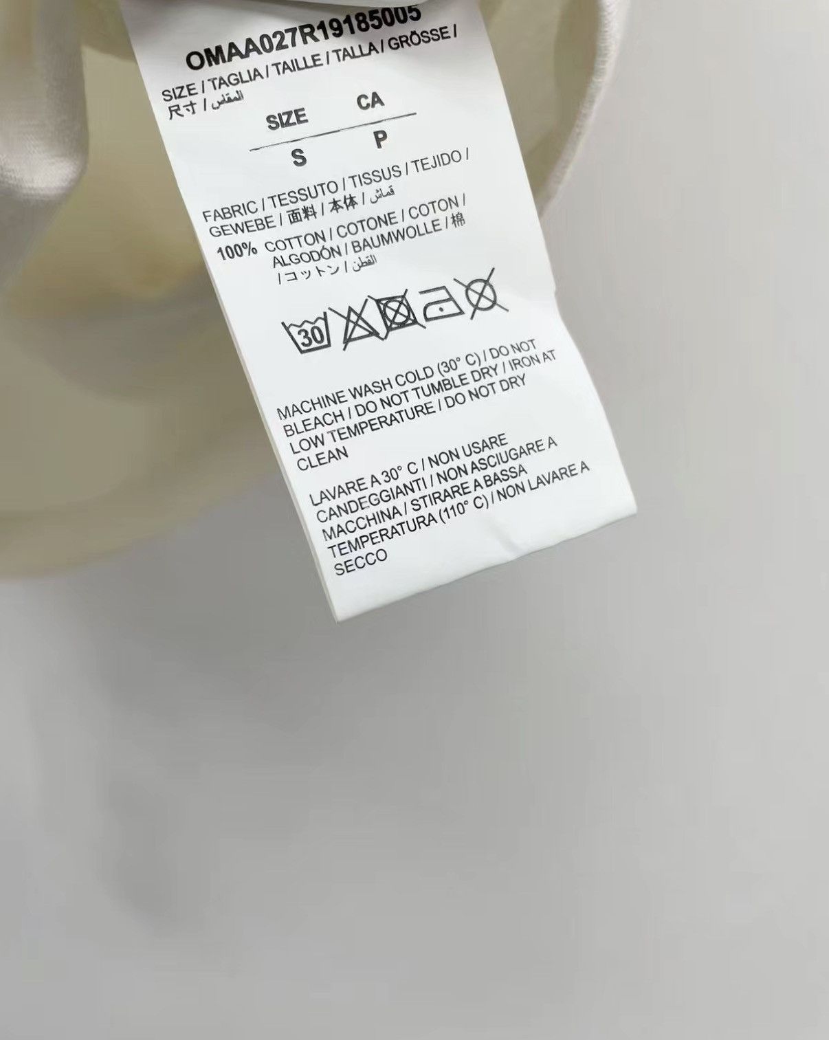 Off-White OFF-WHITE 100% Cotton Short Sleeve T-shirt J30 Size US S / EU 44-46 / 1 - 5 Thumbnail