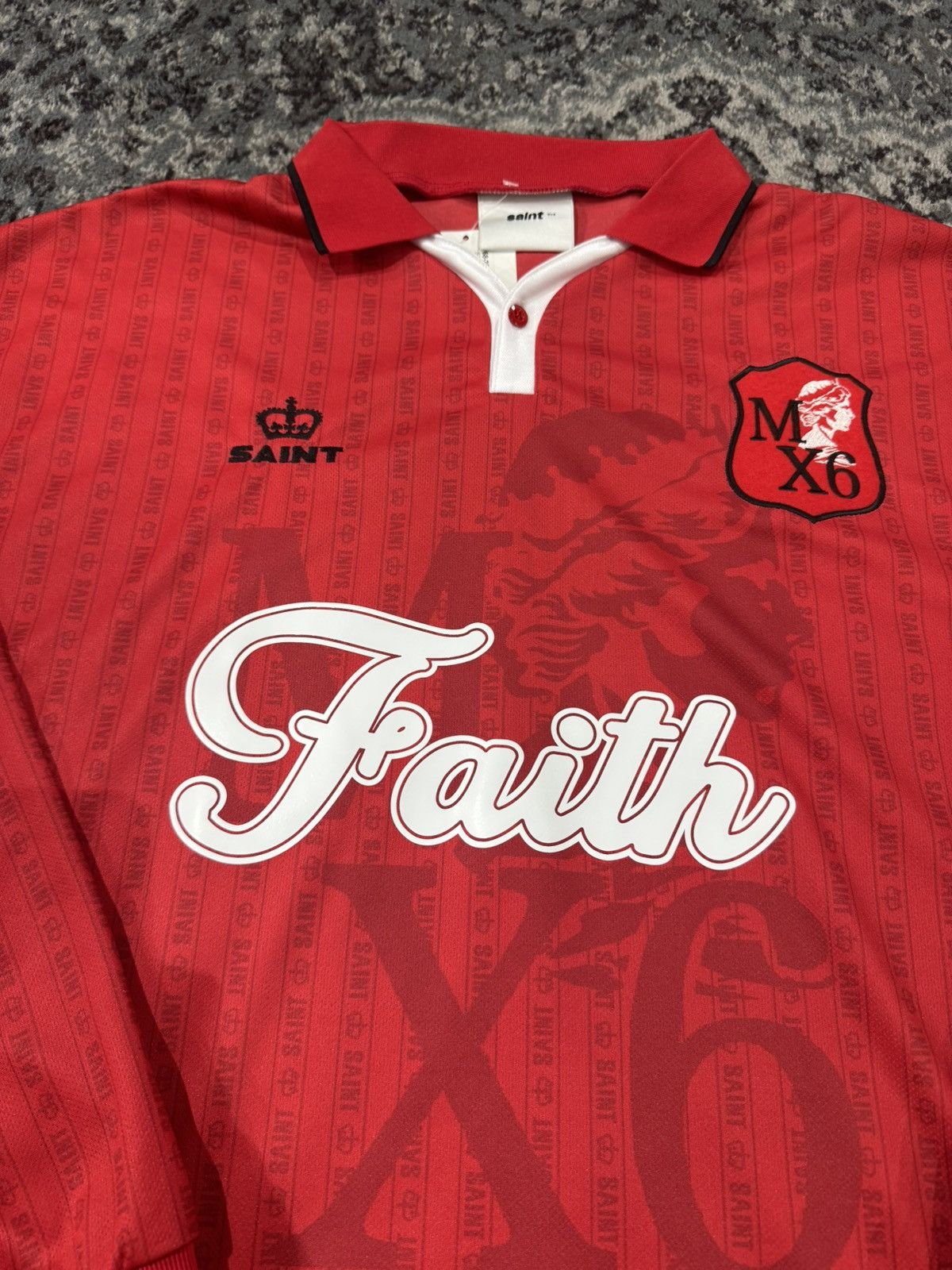 Saint Michael Saint Michael Faith Soccer Jersey Red Size US XL / EU 56 / 4 - 2 Thumbnail