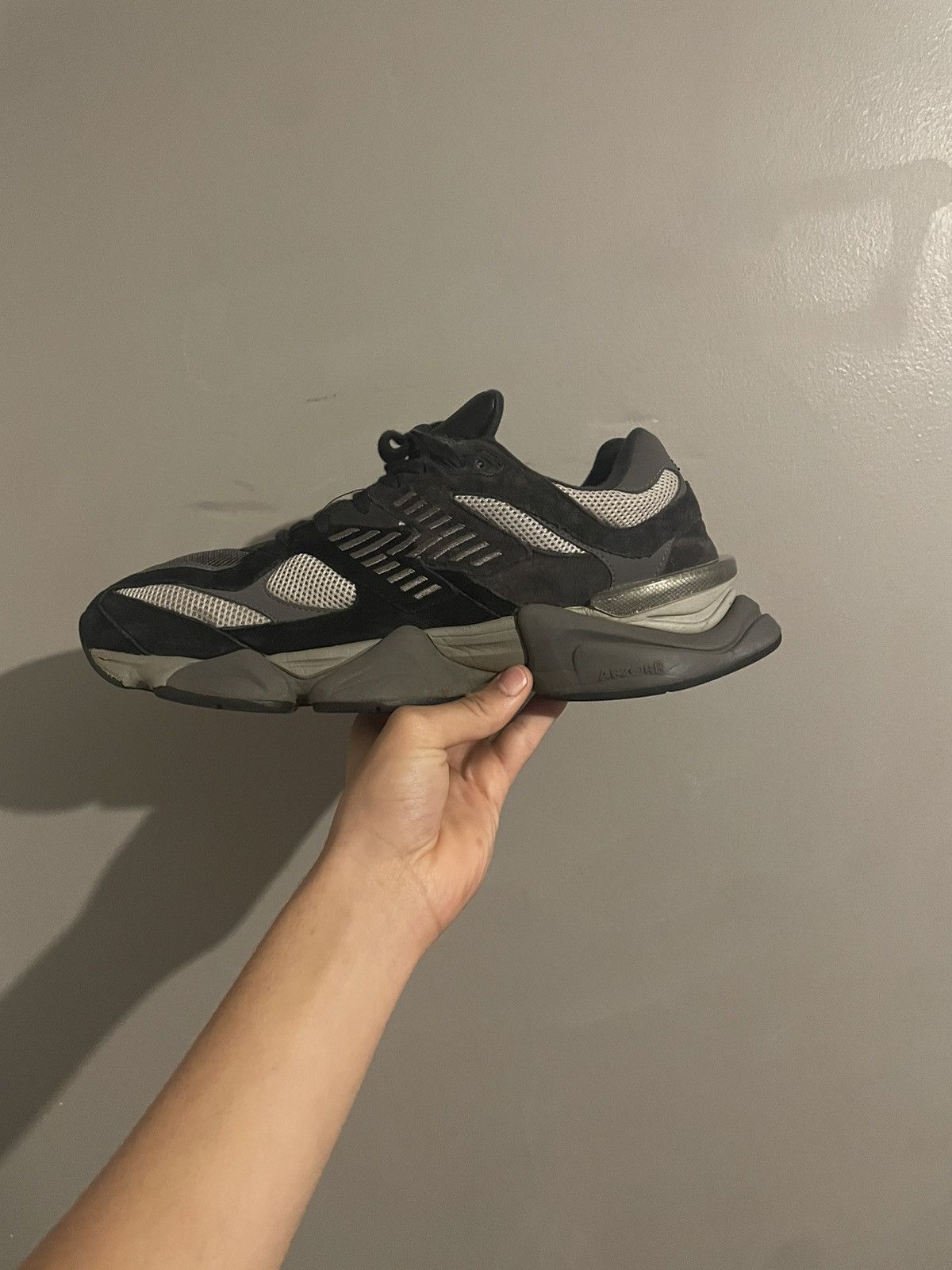 New Balance New Balance 9060 (Black,Castlerock) Size US 11 / EU 44 - 3 Thumbnail