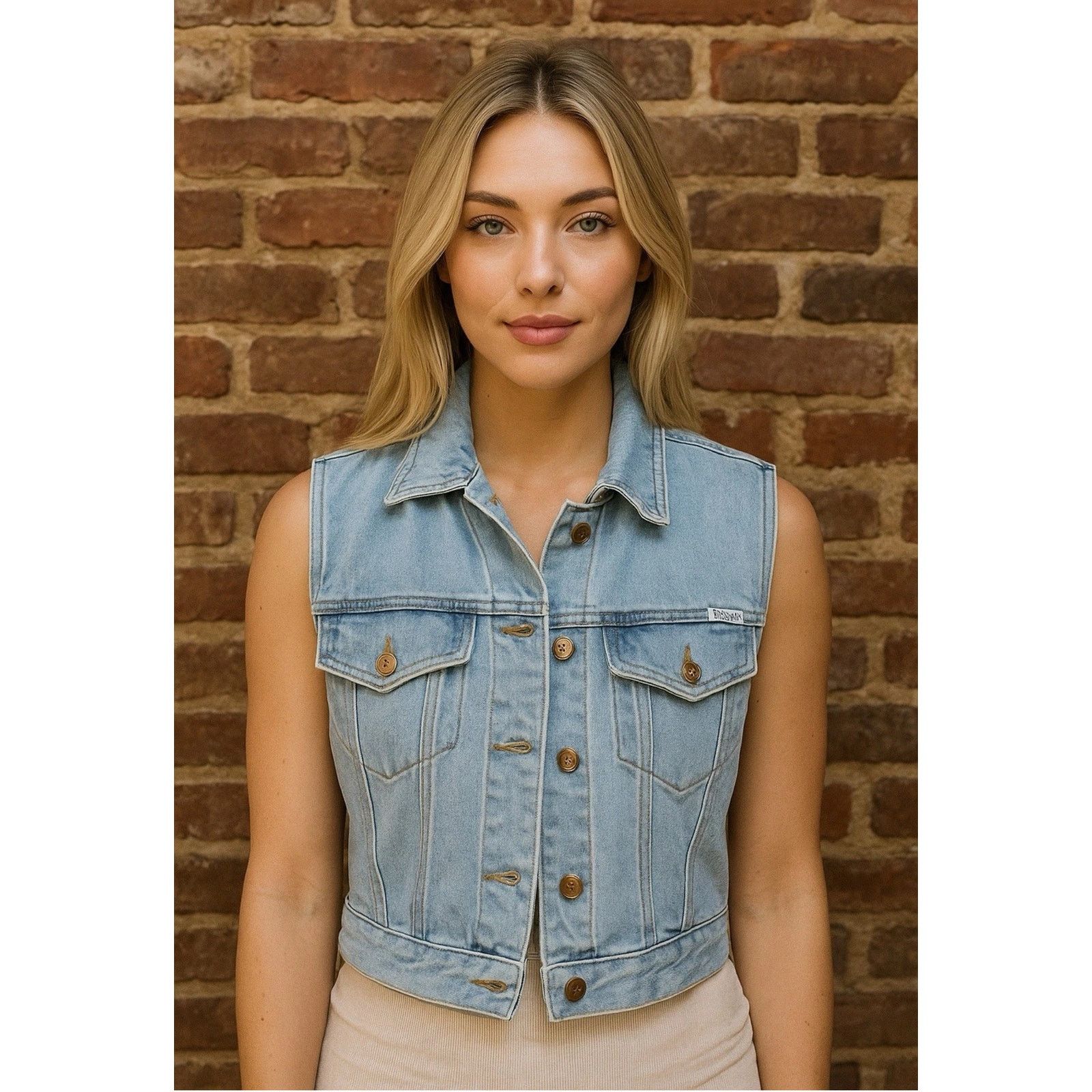 Bill Blass Bill Blass Vintage 90’s Denim Sleeveless Jacket Women’s Sz M Size M / US 6-8 / IT 42-44 - 1 Thumbnail