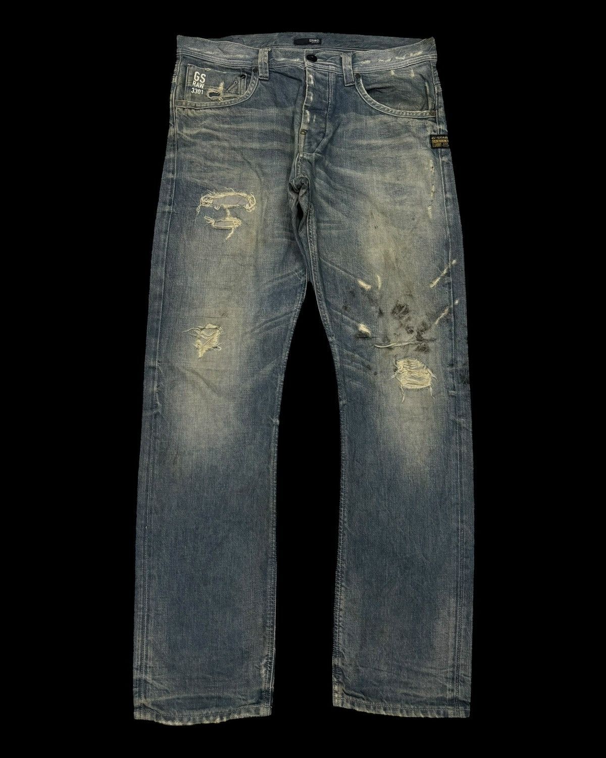 Hysteric Glamour 🔥G-STAR RAW HOMELESS DISTRESSED DENIM UNDERCOVER STYLE Size US 35 - 7 Thumbnail
