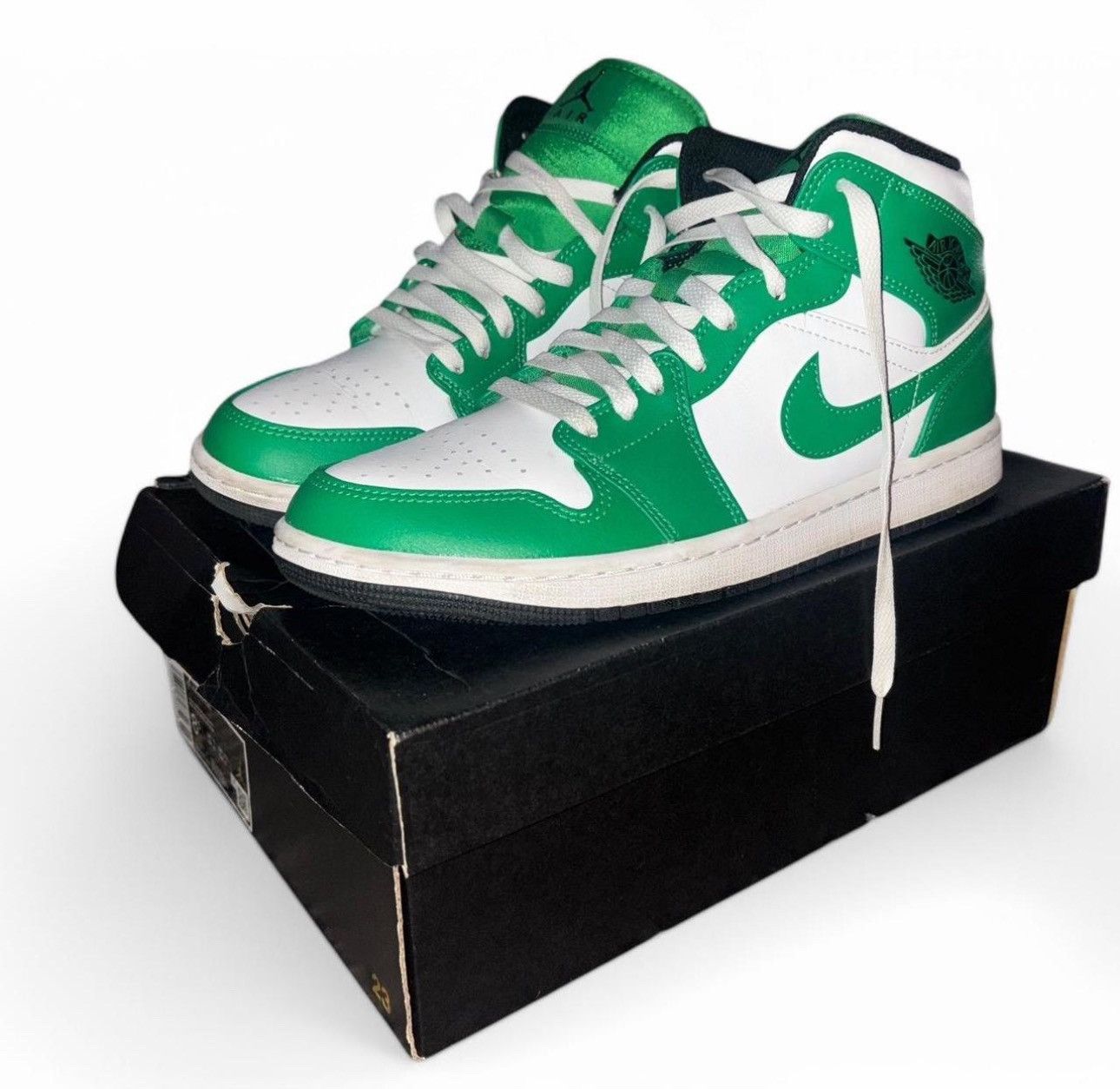 Jordan Brand × Nike Nike Air Jordan 1 Mid Lucky Green Size US 8.5 / EU 41-42 - 6 Thumbnail
