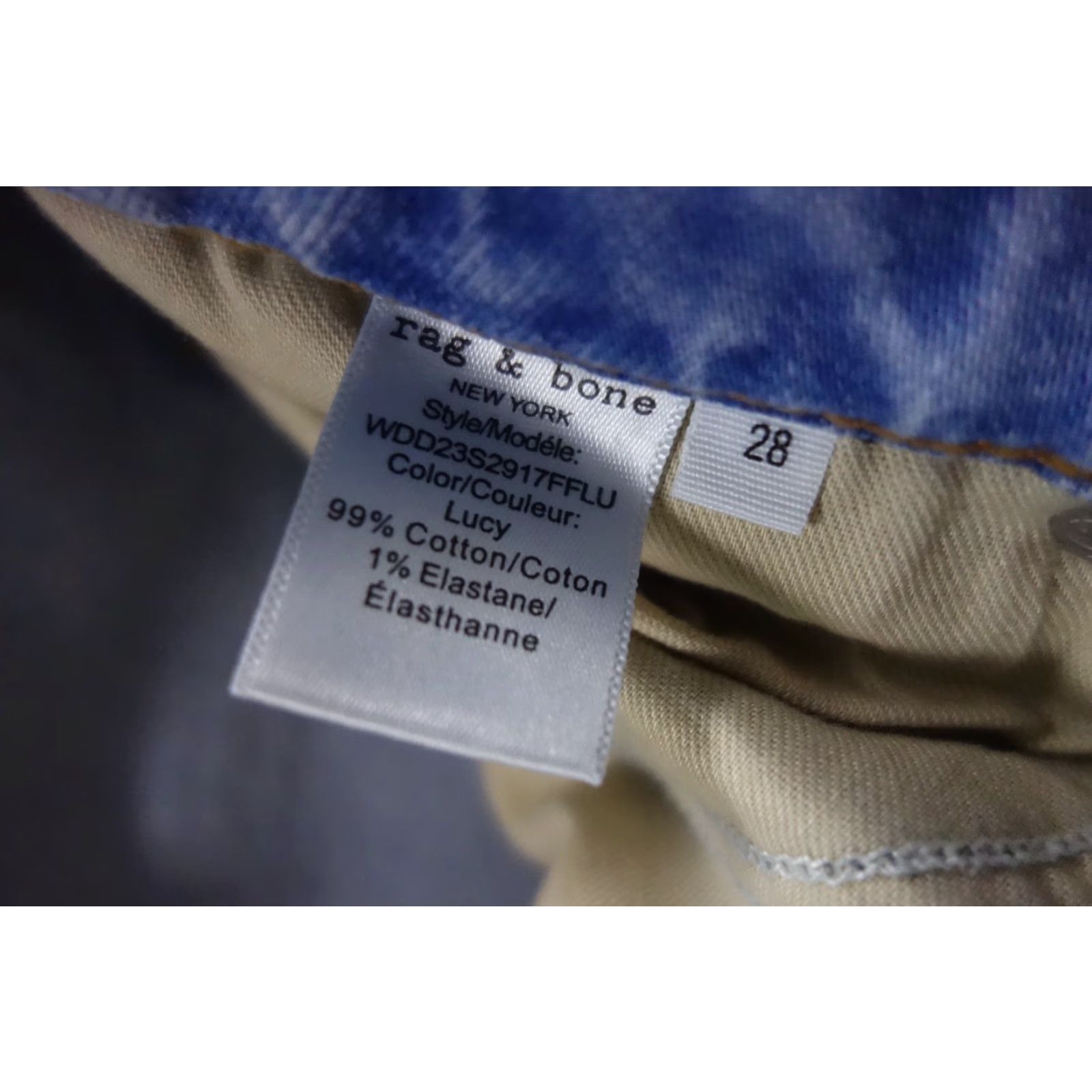 VINTAGE Rag & Bone Jeans Womens 28 Blue Casey High Rise Ankle Flare Fray Hem Lucy