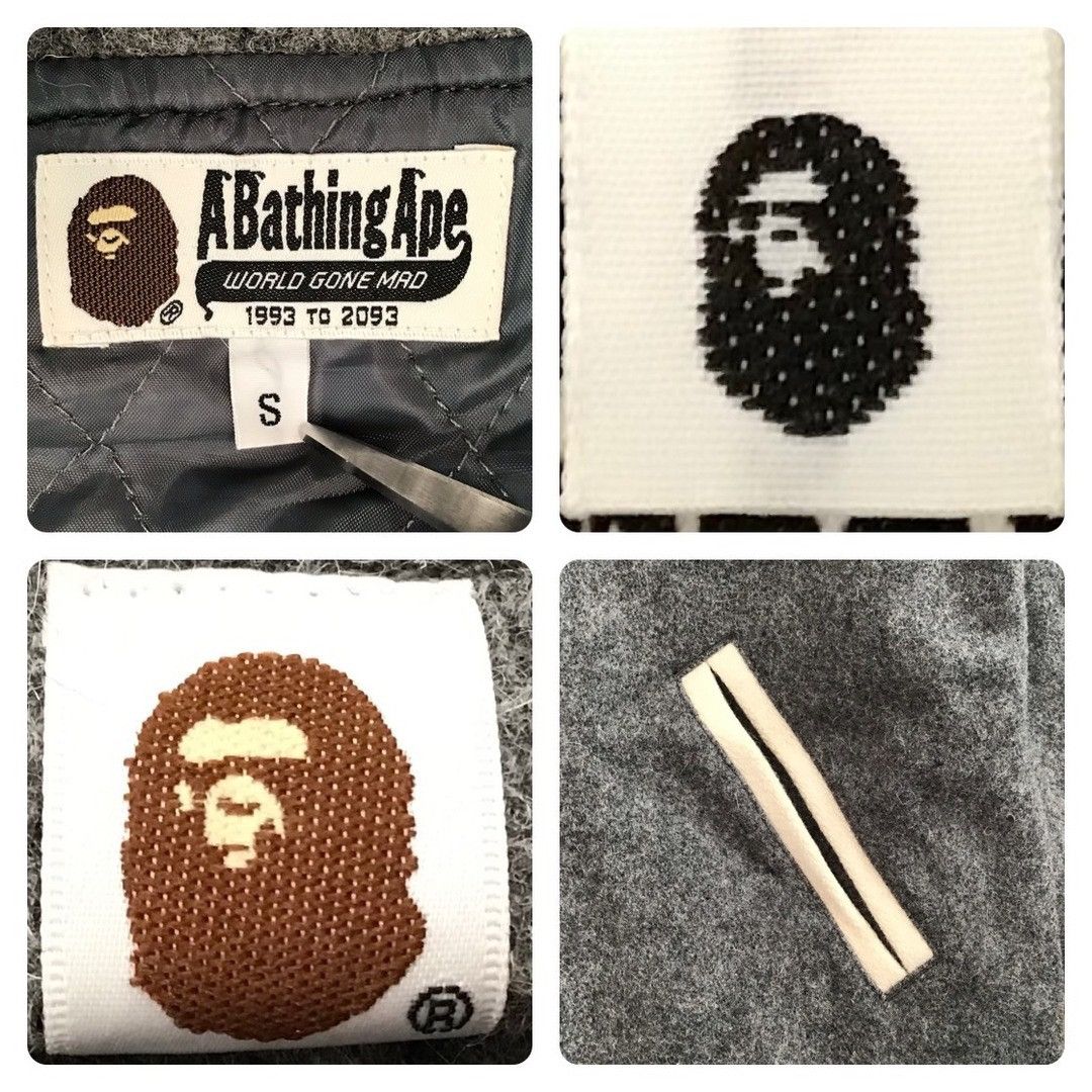 Bape BAPE Melton wool SHARK HOODIE VARSITY JACKET a bathing ape Size US S / EU 44-46 / 1 - 8 Thumbnail