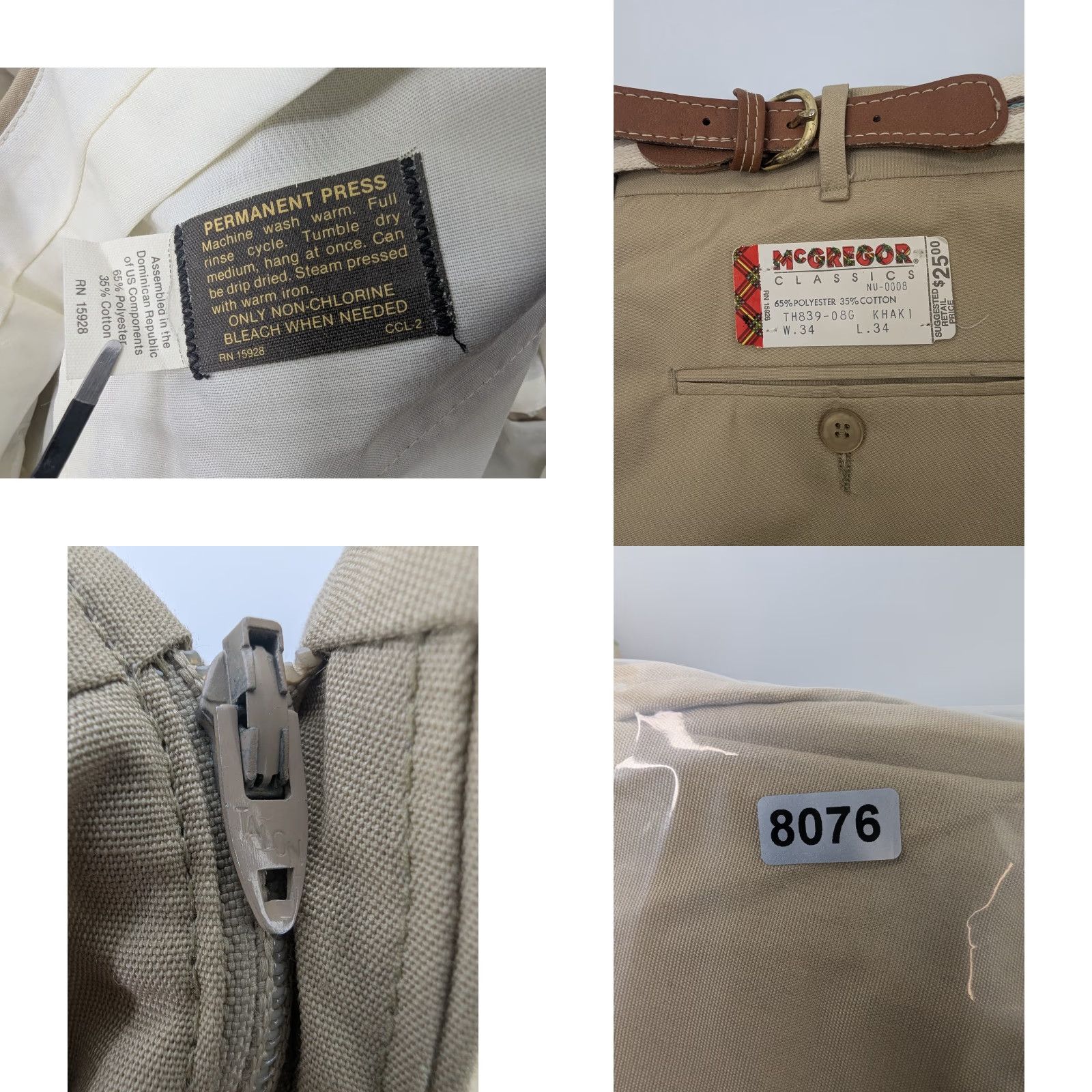 McGregor VINTAGE McGregor Dress Pants Main Selling Point McGregor Pants Men 34 Inseam 34 Khaki 1970s Dress Pants Mens Size US 34 / EU 50 - 9 Thumbnail