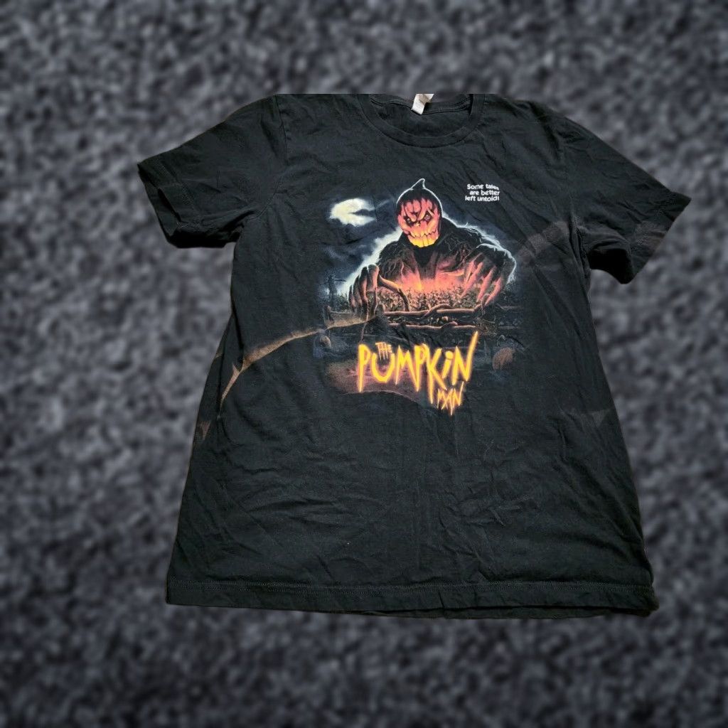 Vintage VINTAGE Canvas Halloween T-Shirt Men Large Black The Pumpkin Man Movie Boo Some Tales Are Better Left Unsaid Size US L / EU 52-54 / 3 - 1 Thumbnail