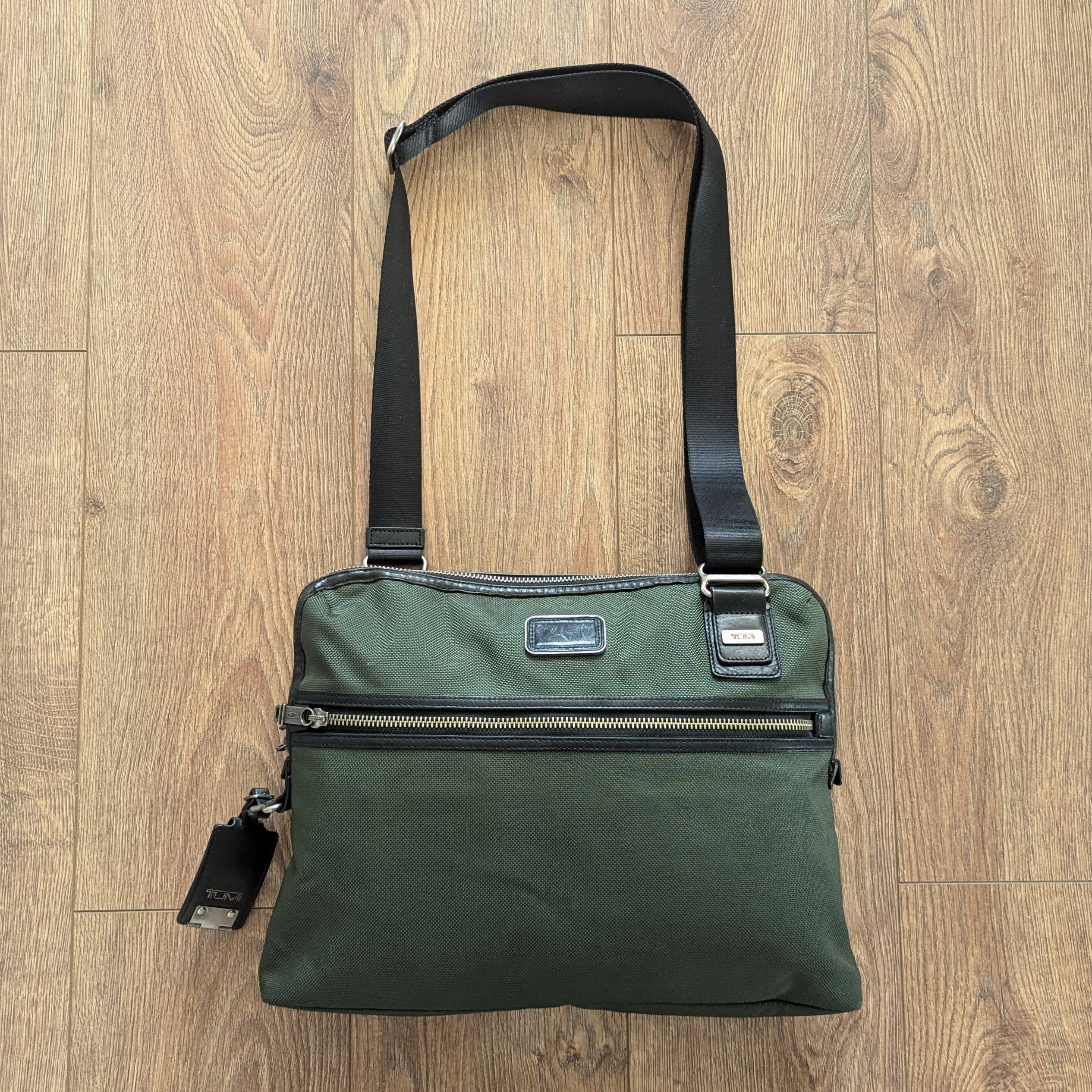 Tumi Tumi Alpha Bravo Messenger Laptop Messenger Bag Dark Green Size ONE SIZE - 1 Thumbnail