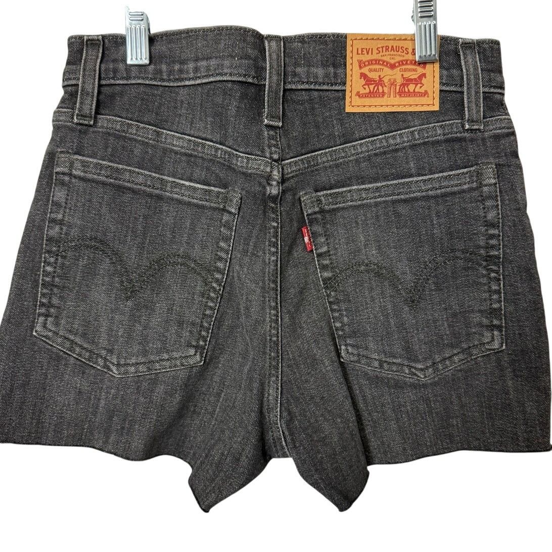 Levi's Levi’s Wedgie Shorts Ravens Wing Black Sz 27 Sample Size 27" / US 4 / IT 40 - 4 Thumbnail