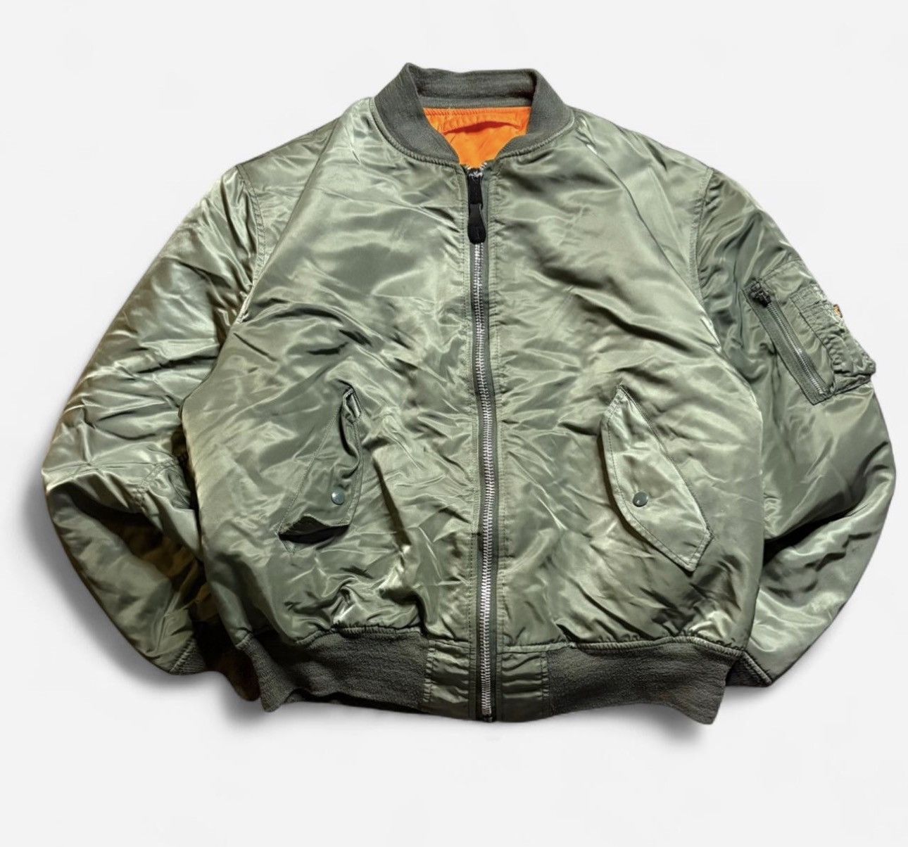 Alpha Industries Vintage Alpha Industries MA-1 Reversible Bomber Jacket Size US XXL / EU 58 / 5 - 1 Thumbnail