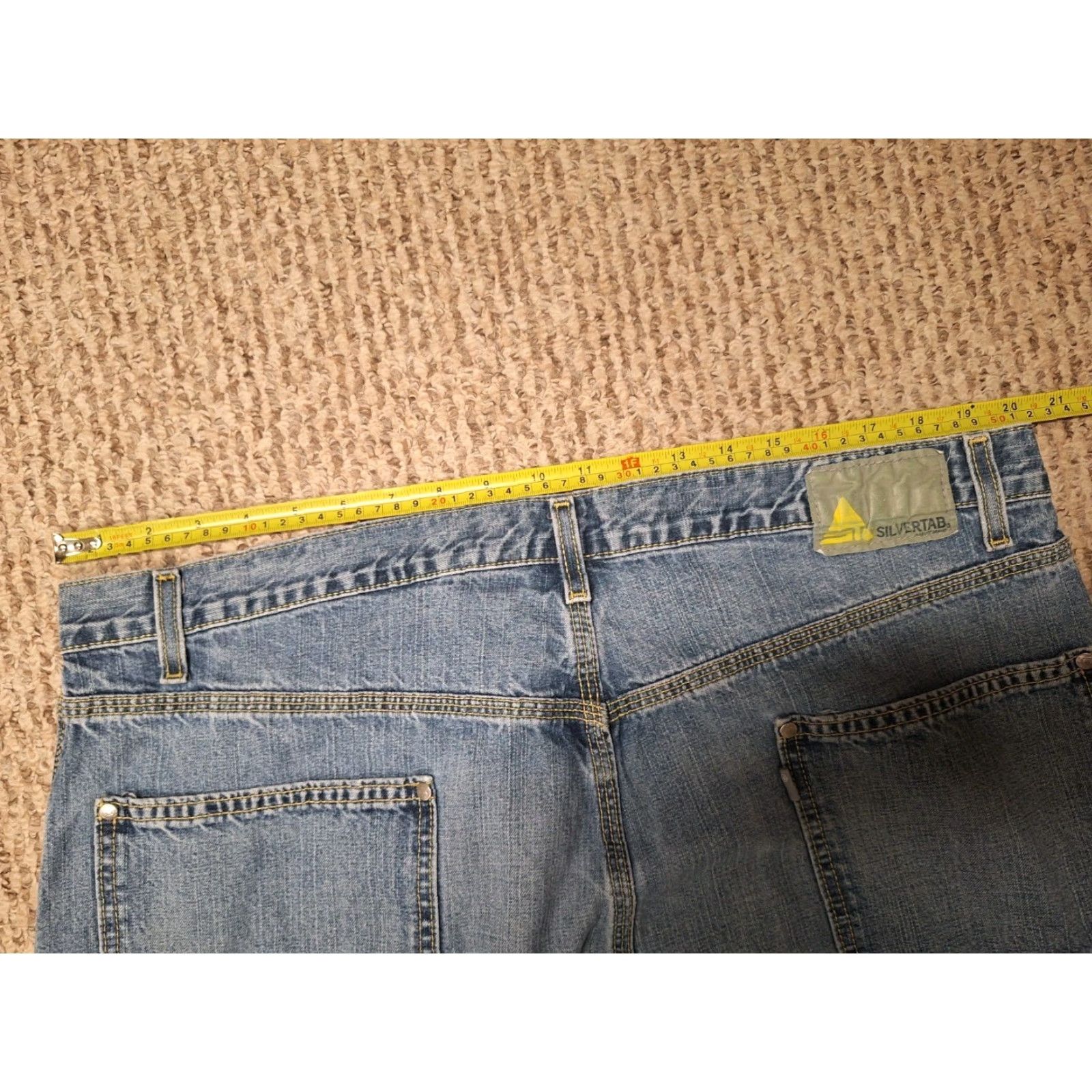 Levi's VINTAGE Levi’s Silvertab Carpenter Jeans 40x30 Grunge Wide-Leg Jeans Mens Baggy 40in Light Blue Utility Distressed Bottoms Size US 40 / EU 56 - 5 Thumbnail