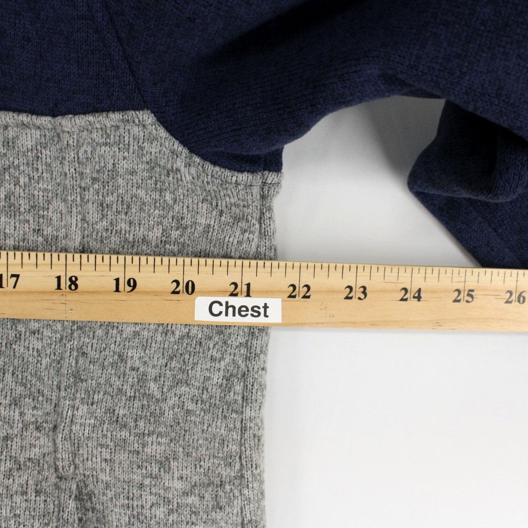 Vintage LL Bean Sweater Mens M Gray Fleece Pullover Blue Heather Quarter Snap Mock Neck Size US M / EU 48-50 / 2 - 4 Thumbnail