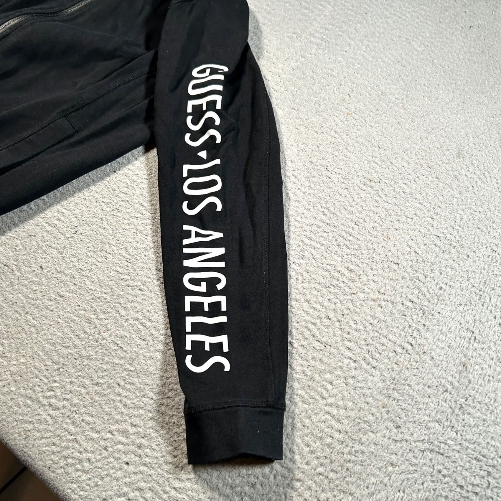 Guess Guess Los Angeles Track Jacket Mens XL Black Graphic Logo Mock Neck Full Zip Size US XL / EU 56 / 4 - 6 Thumbnail