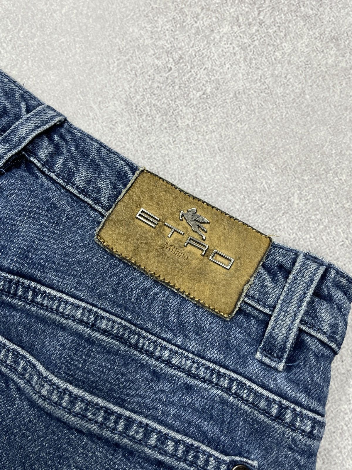 Designer × Etro × Vintage Mens Etro Milano Denim Jeans Blue Italy Designer Size US 32 / EU 48 - 4 Thumbnail