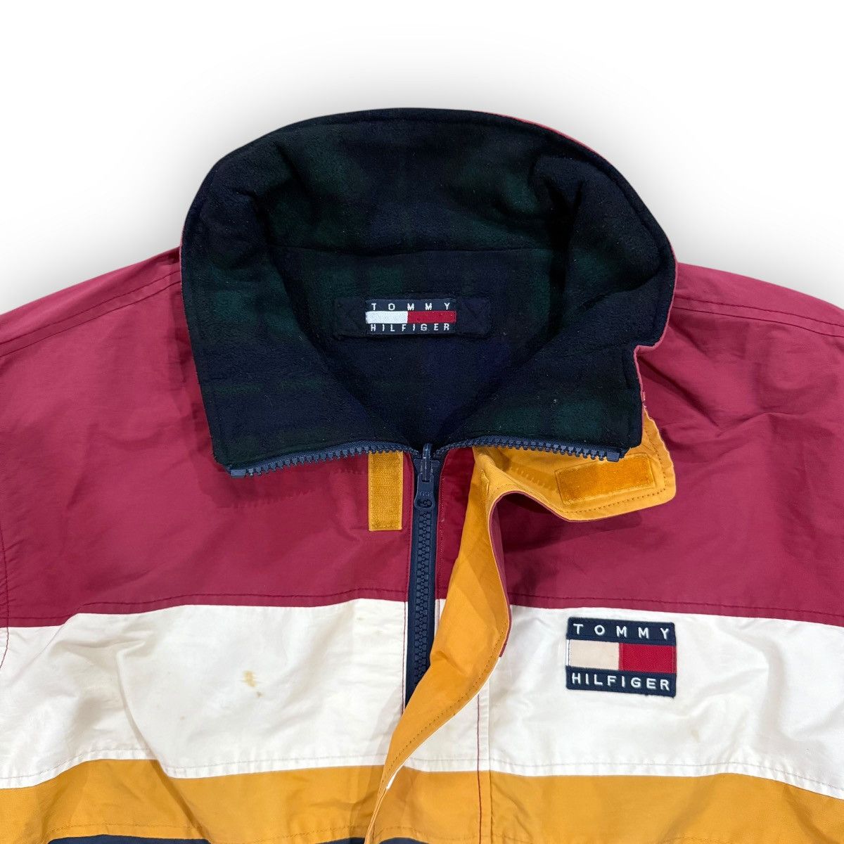 Tommy Hilfiger × Vintage Tommy Hilfiger Fleece Reversible Windbreaker Jacket 90’s Size US L / EU 52-54 / 3 - 4 Thumbnail