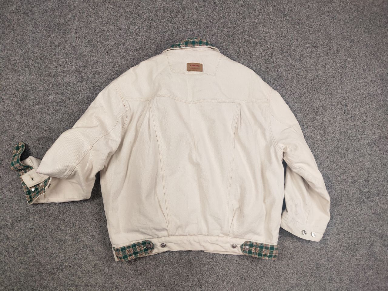 If Six Was Nine × Le Grande Bleu (L.G.B.) Masonprince Studios Design Beige Denim Fur Oversized Jacket Size US L / EU 52-54 / 3 - 11 Thumbnail