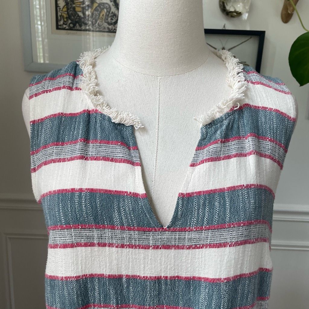 Anthropologie Anthropologie Holding Horses Sleeveless Fringe Shirt Dress $ Size L / US 10 / IT 46 - 3 Thumbnail