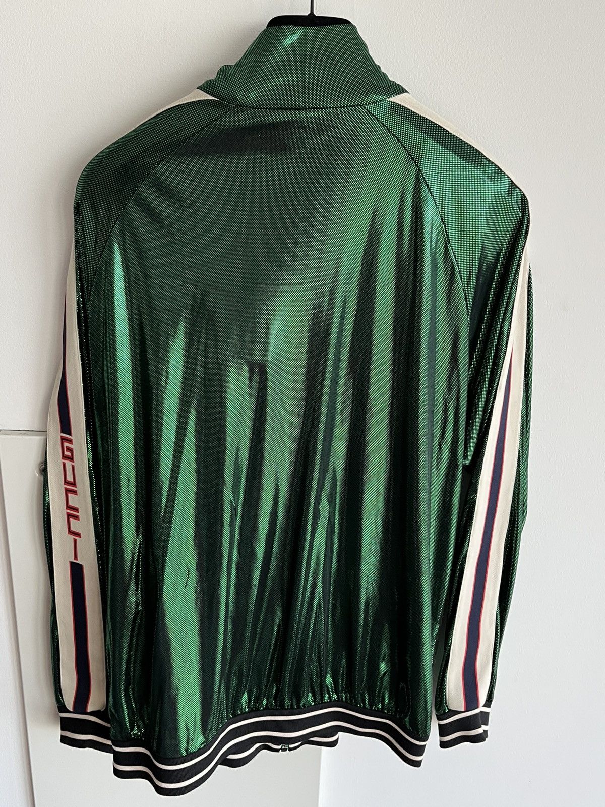 $4k Value Super Runway Gucci Glitter Laminated Track Jacket